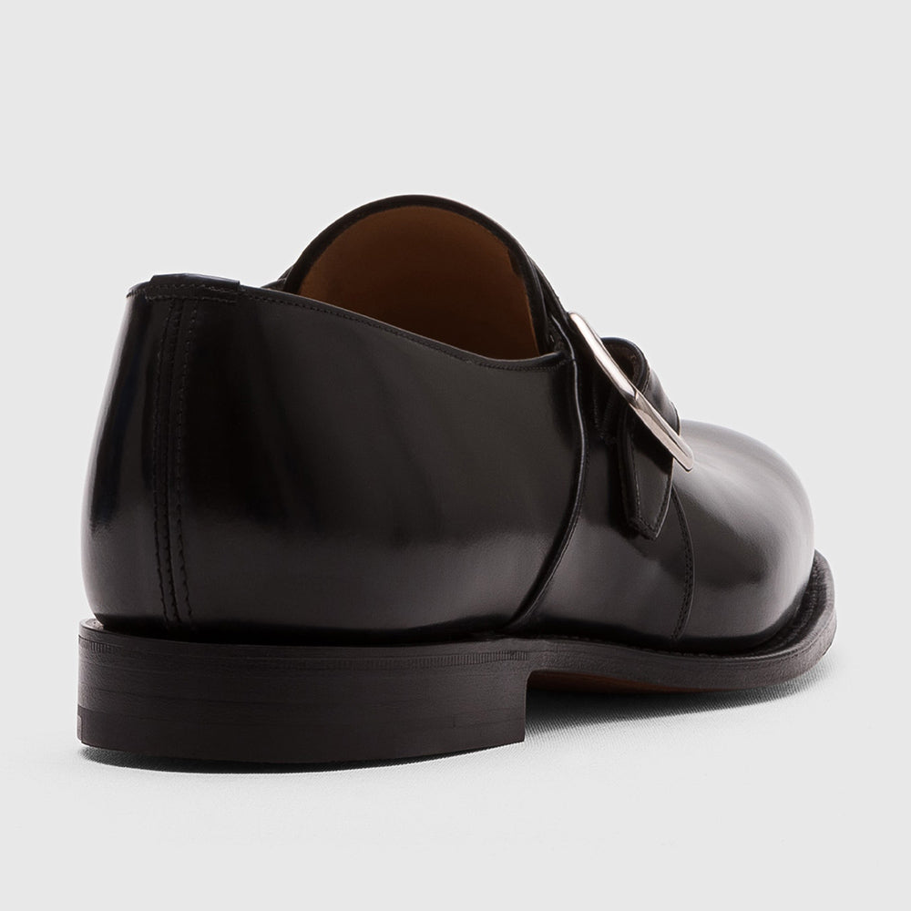5CM / 1.95 Inches CMR CHAMARIPA Men's Height Increasing Shoes | Premium Calfskin Leather Monk Strap Shoes (Black/Brown)