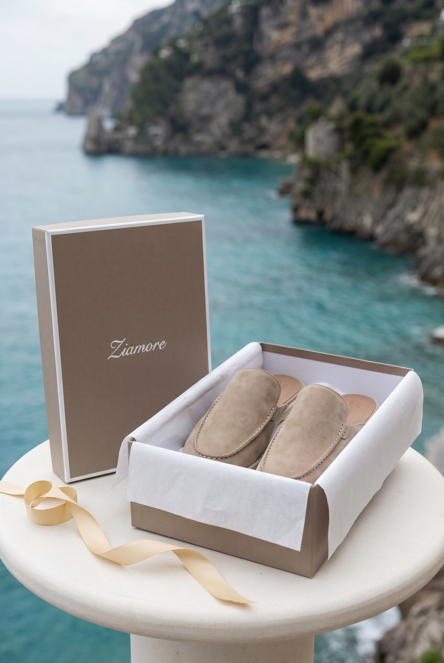 Yacht Suède Mule Light Gray