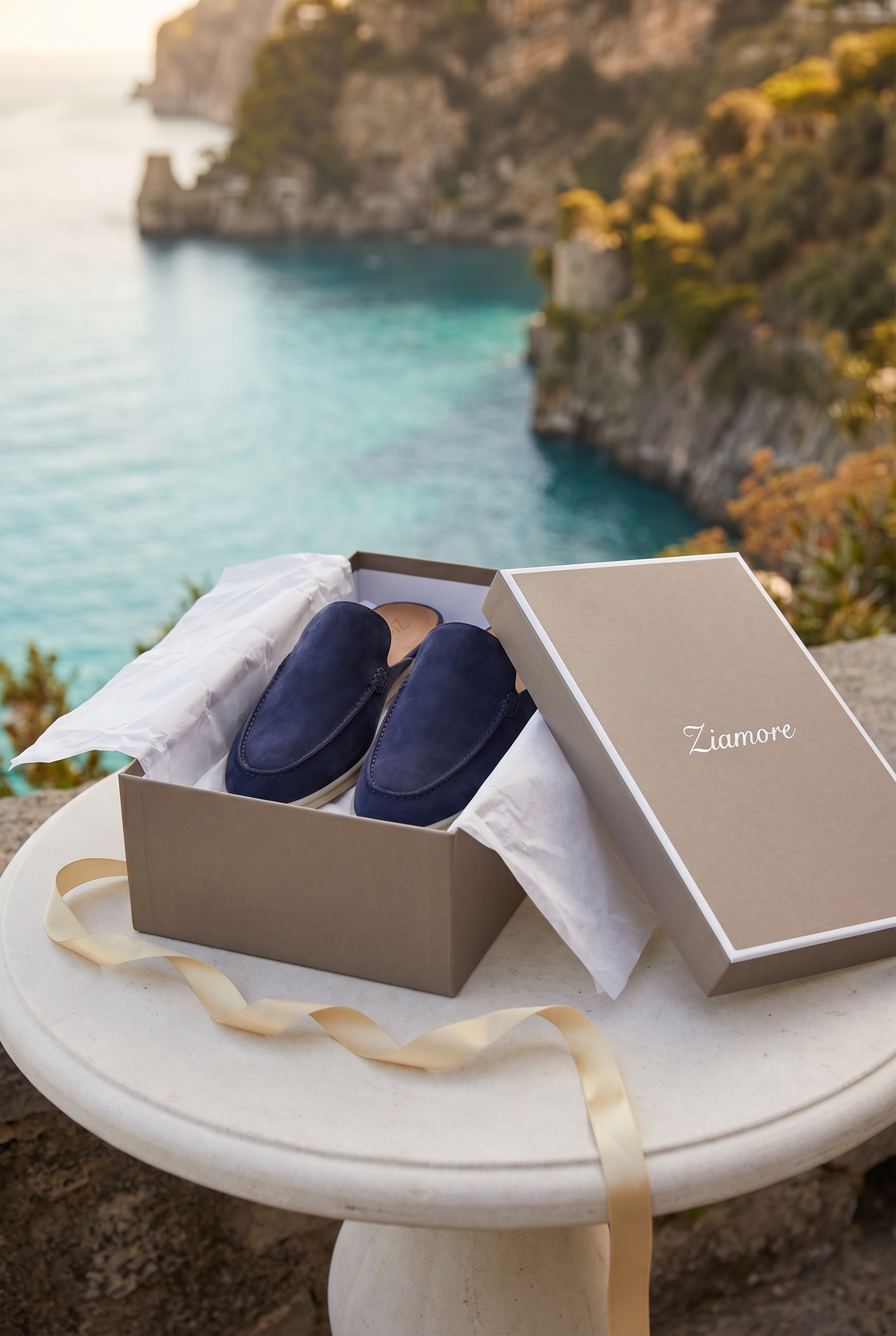 Yacht Suede Mule Navy Blue