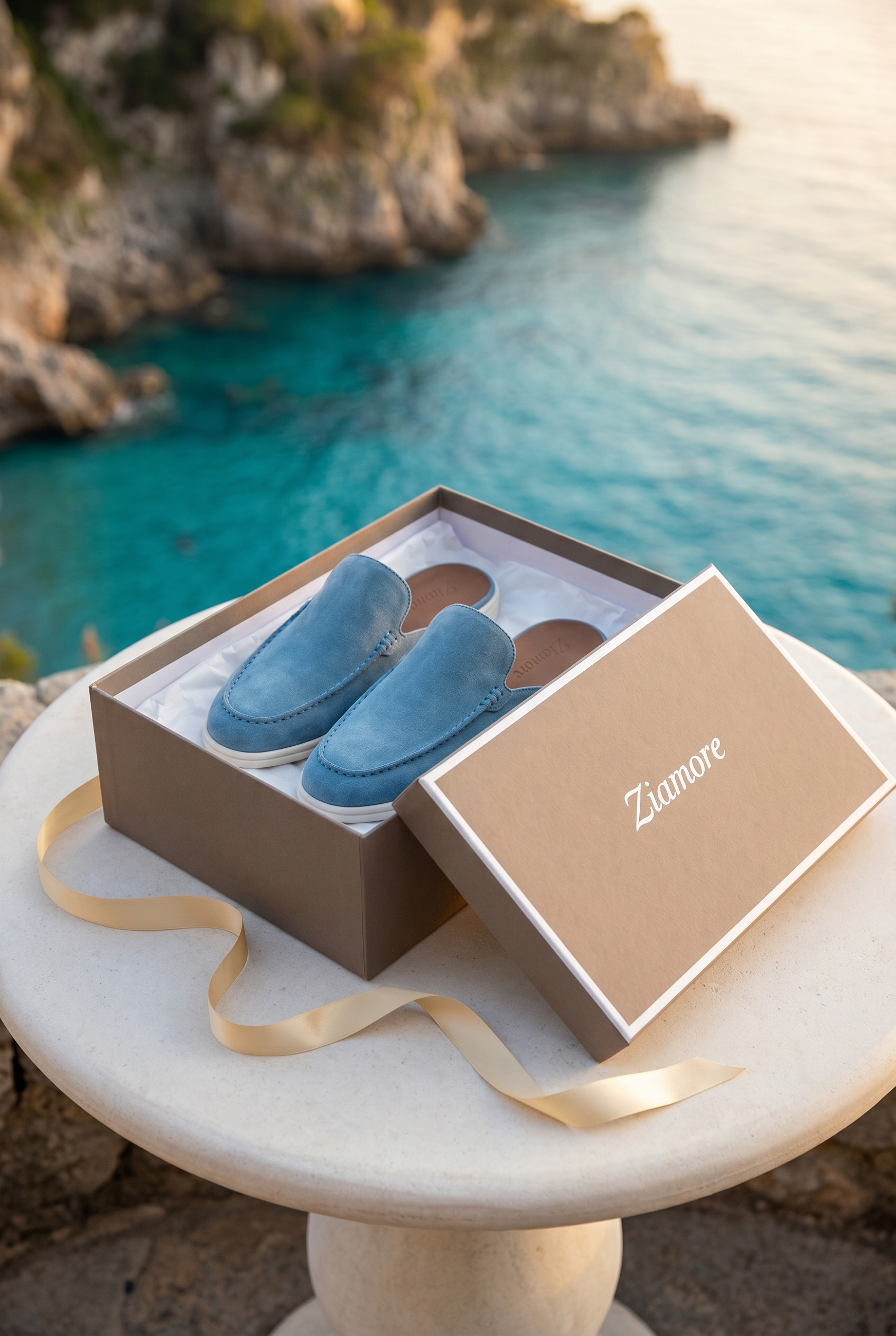 Yacht Suède Mule Light Blue