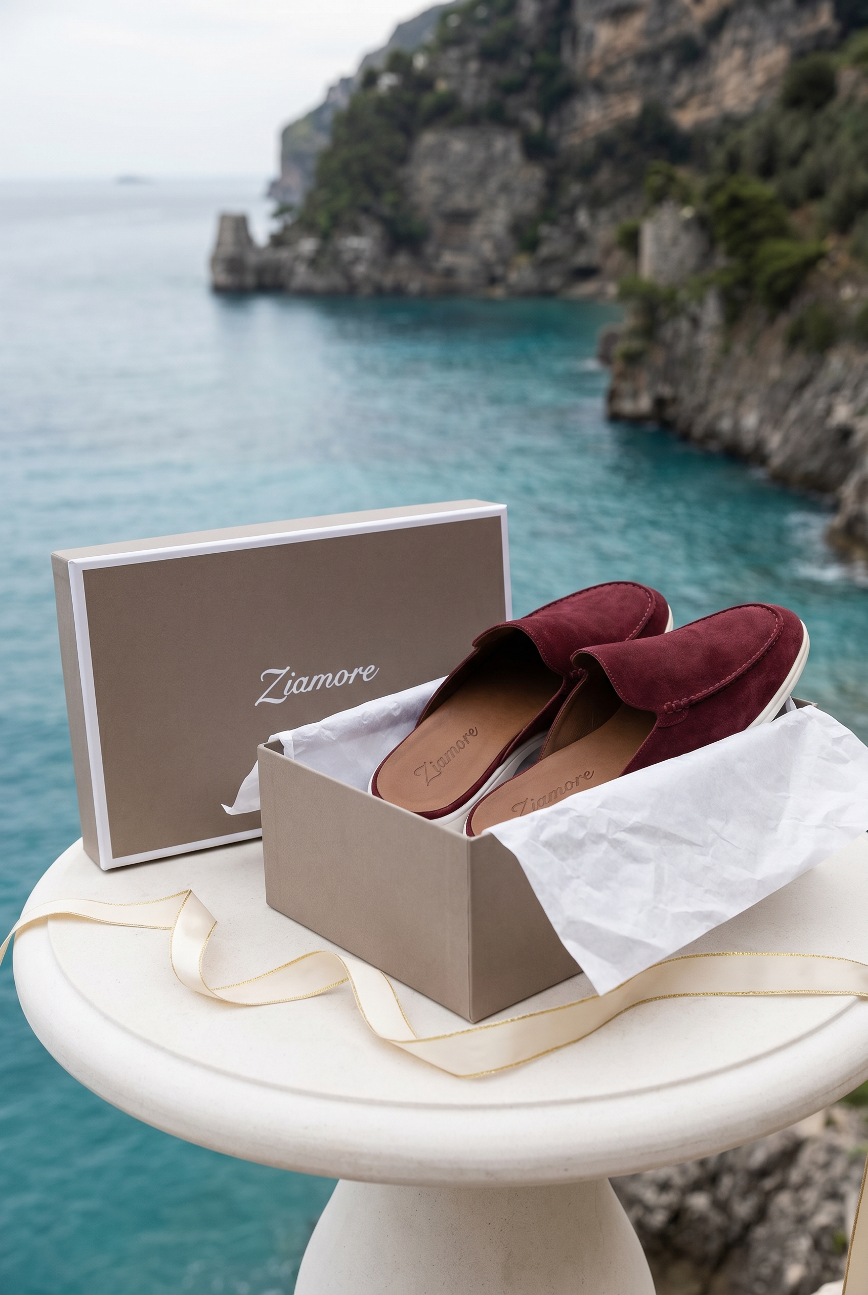 Yacht Suède Mule Burgundy