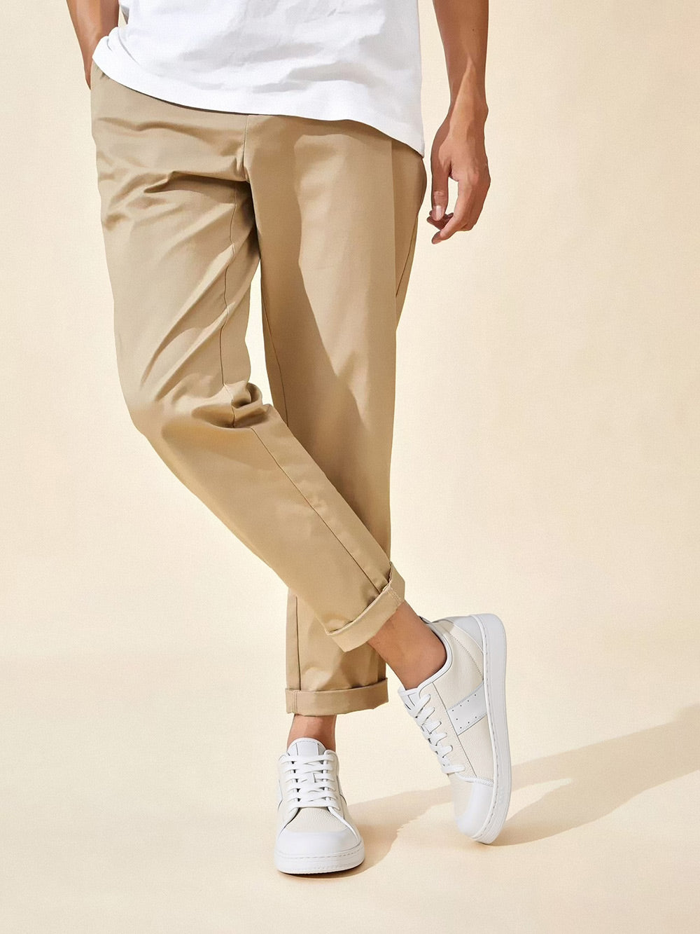 8 CM / 3.15 Inches CMR Chamaripa Men's Invisible Height Increasing Shoes - White Leather Everyday Casual Shoes