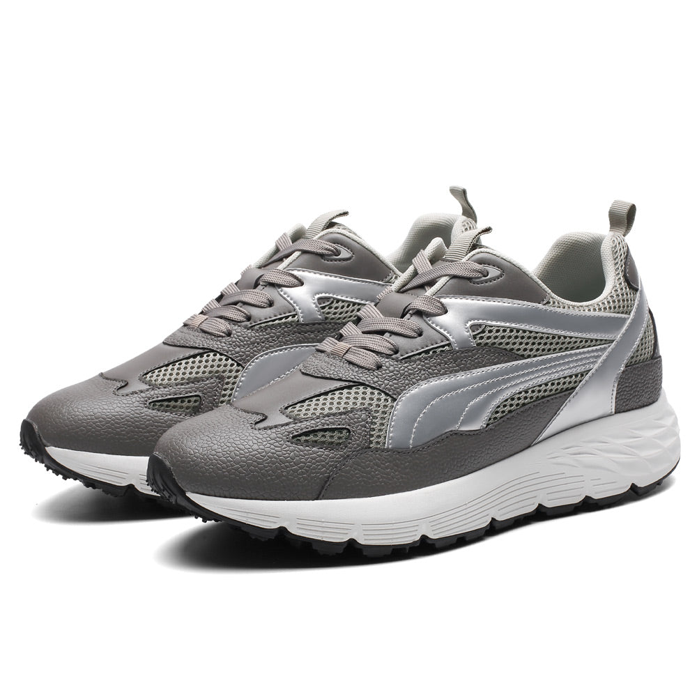 8 CM/3.15 Inches CMR CHAMARIPA Men’s Gray Elevator Sneakers
