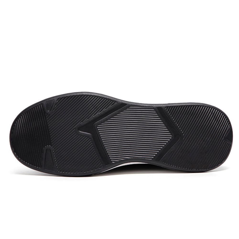 11CM / 4.33 Inches CMR CHAMARIPA Elevator Shoes - Elevate Your Style with Casual Height Increasing Elevator Shoes - Black Leather Tall Men's Shoes