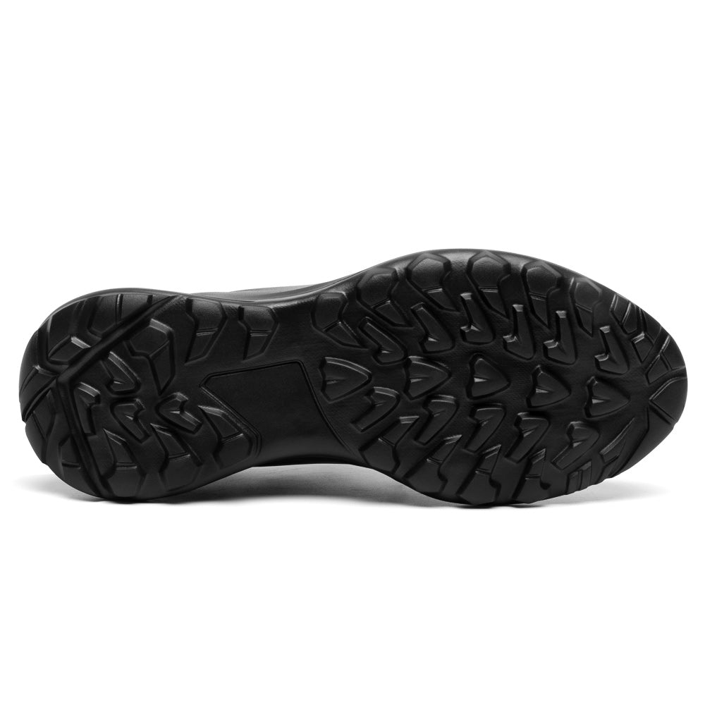 7CM / 2.76 Inches CMR CHAMARIPA Elevator Sneakers For Men - Black Breathable Knit Raised Shoes