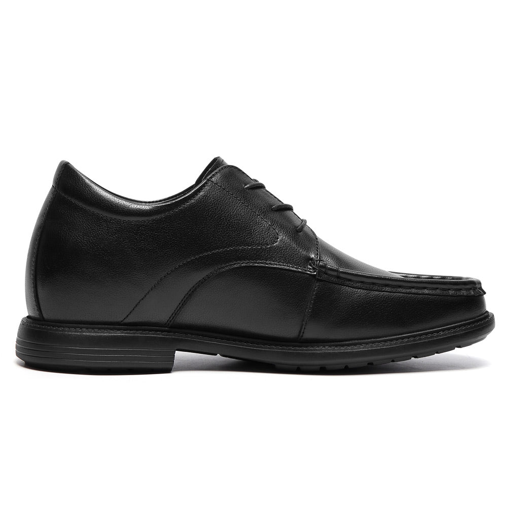 7 CM/2.76 Inches CMR CHAMARIPA Men's 7cm Hidden Elevator Loafers - Instant Height Boost in Premium Black Leather