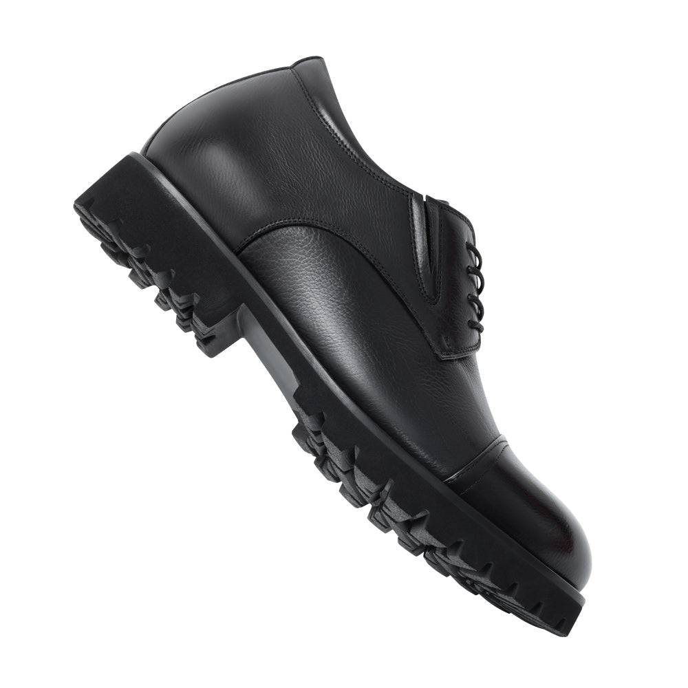 8CM / 3.15 Inches CMR CHAMARIPA Men's Height Increasing Formal Shoes | Black Leather Business Derby Shoes