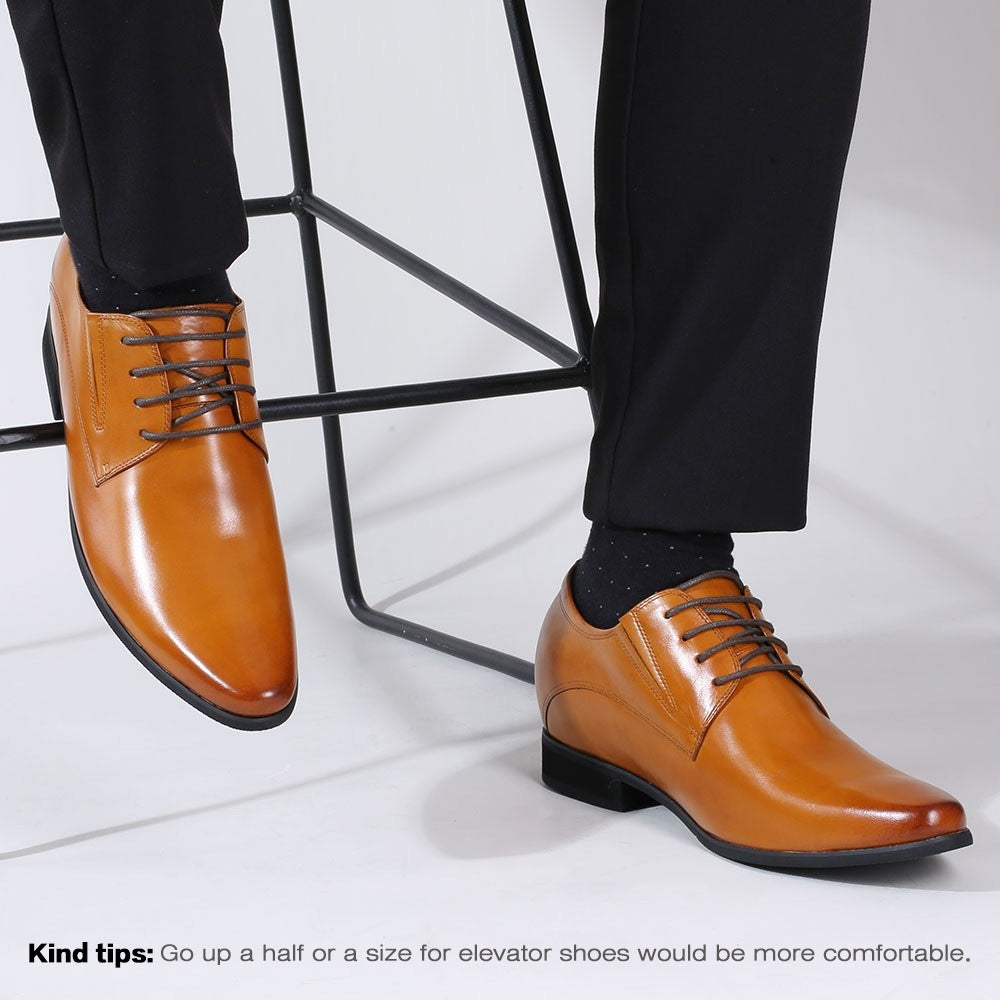 8 CM / 3.15 Inches CMR CHAMARIPA Formal Height Increasing Shoes High Heel Men Dress Shoes