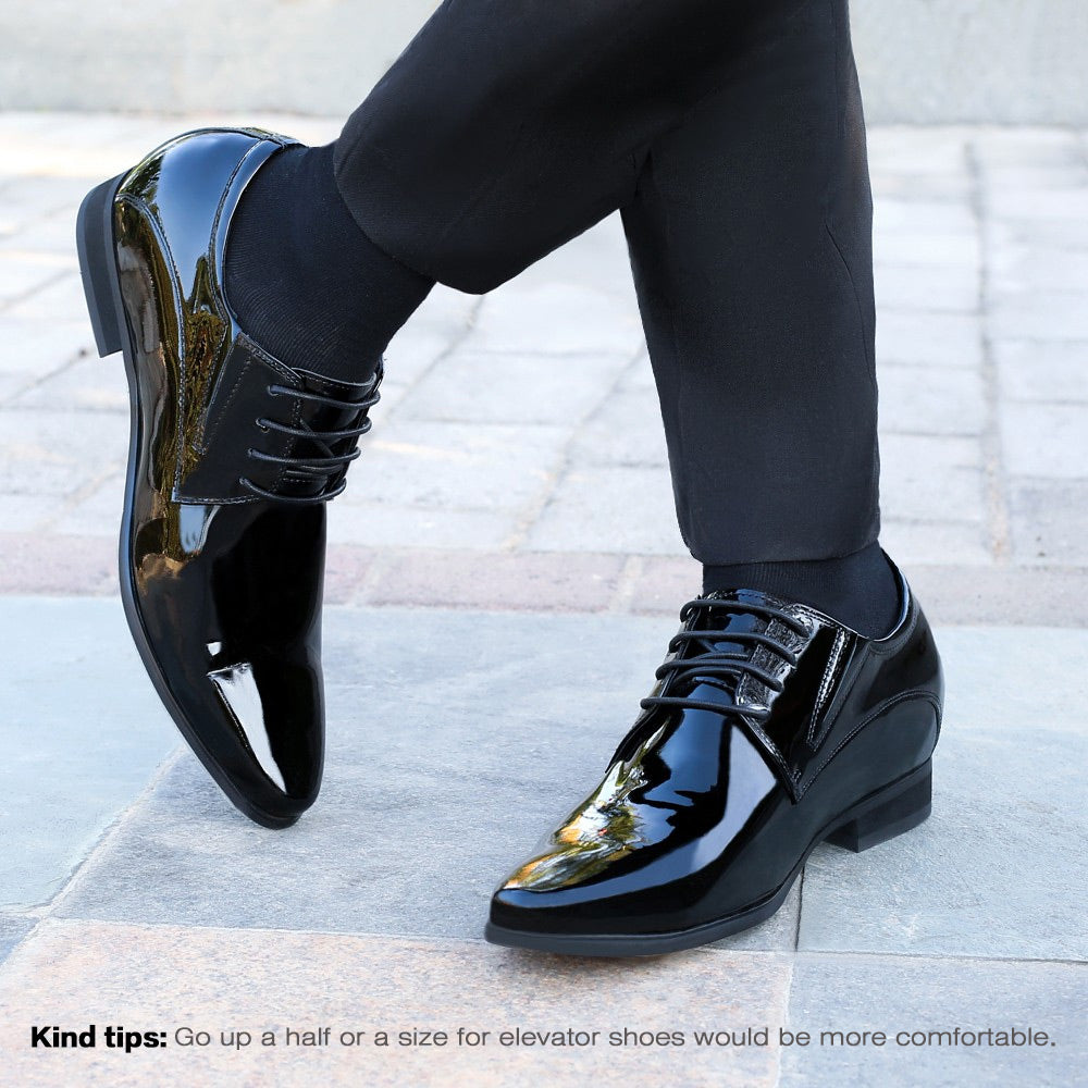 8 CM / 3.15 Inches CMR CHAMARIPA Formal Height Increasing Shoes High Heel Men Dress Shoes