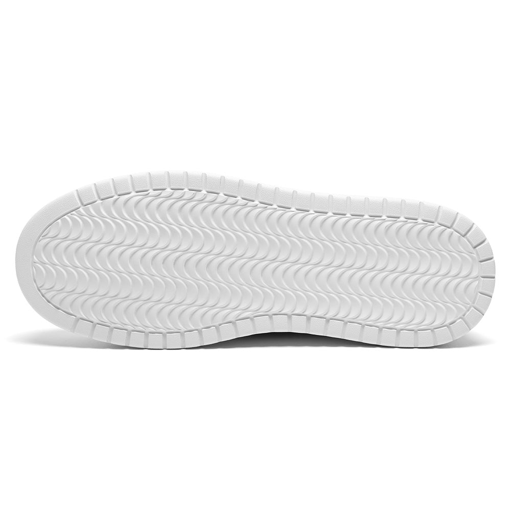 7 CM / 2.76 Inches CMR CHAMARIPA Height Increasing Sneakers Men | White Leather Breathable Sneakers