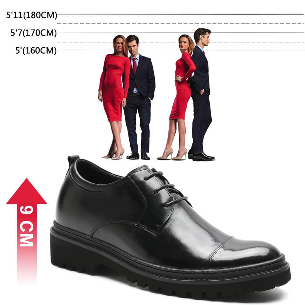 9 CM / 3.54 Inches CMR CHAMARIPA Height Increasing Shoes High Heel Men Dress Shoes