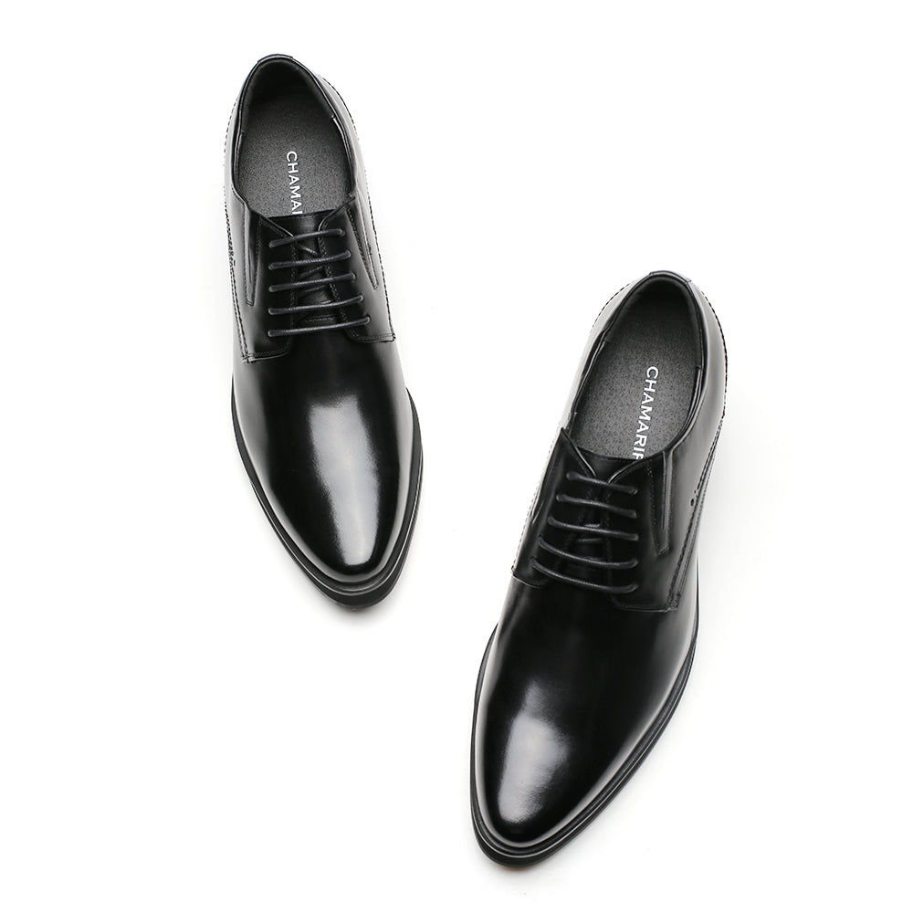 10 CM / 3.94 Inches CMR CHAMARIPA formal height increasing shoes black tall men shoes high heel men dress shoes