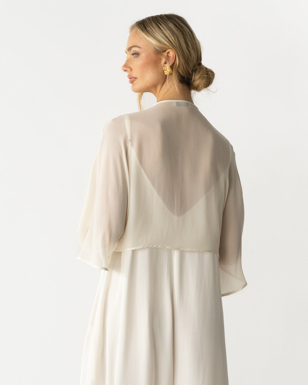 Brienne Lightweight Cape | Ivory