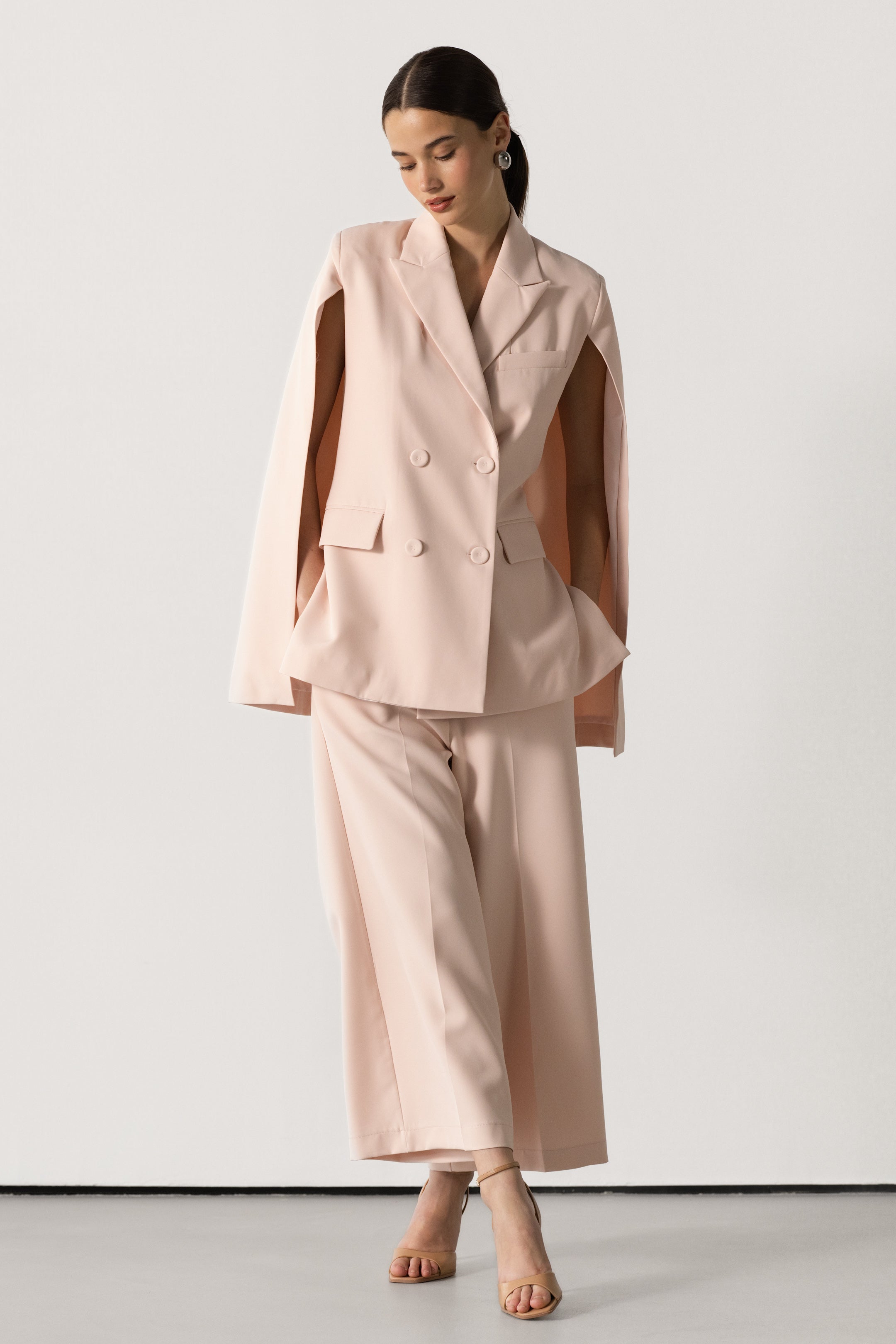 Spencer Tailored Elastic Waist Trousers | Dusty Pink