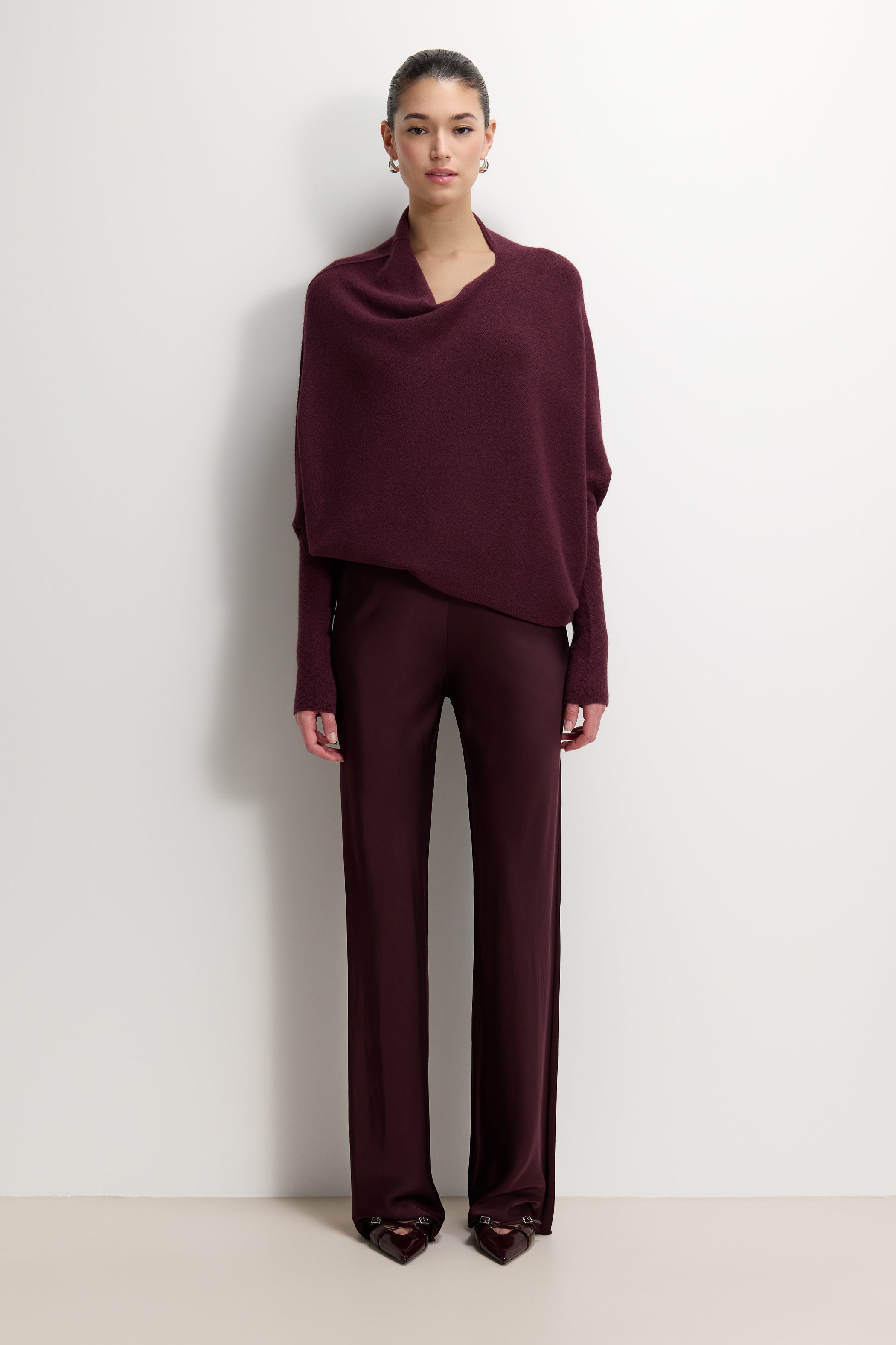 Asymmetric Draped | Amethyst Plum | Seamless Knit