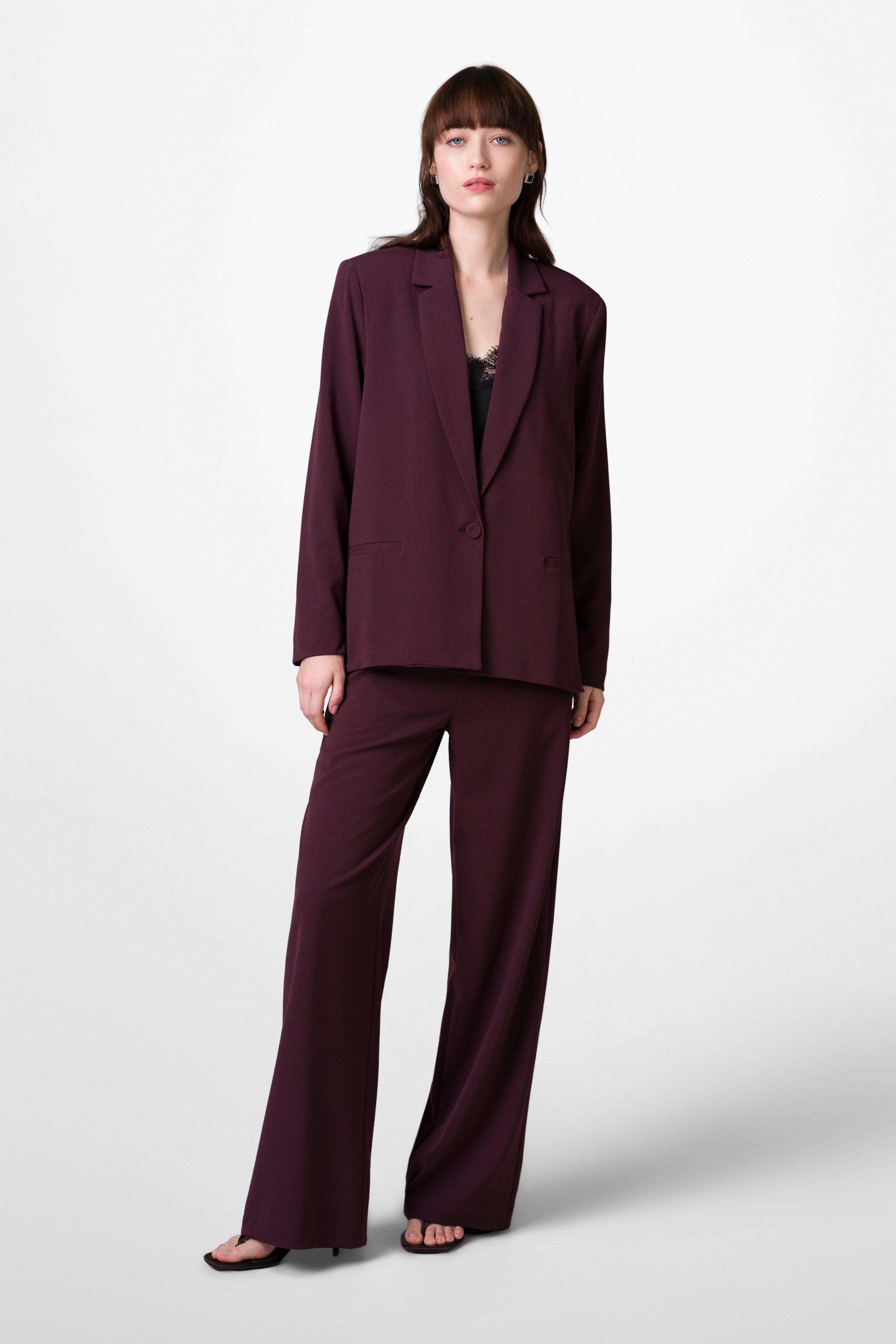 Neve Drawstring Trousers | Burgundy