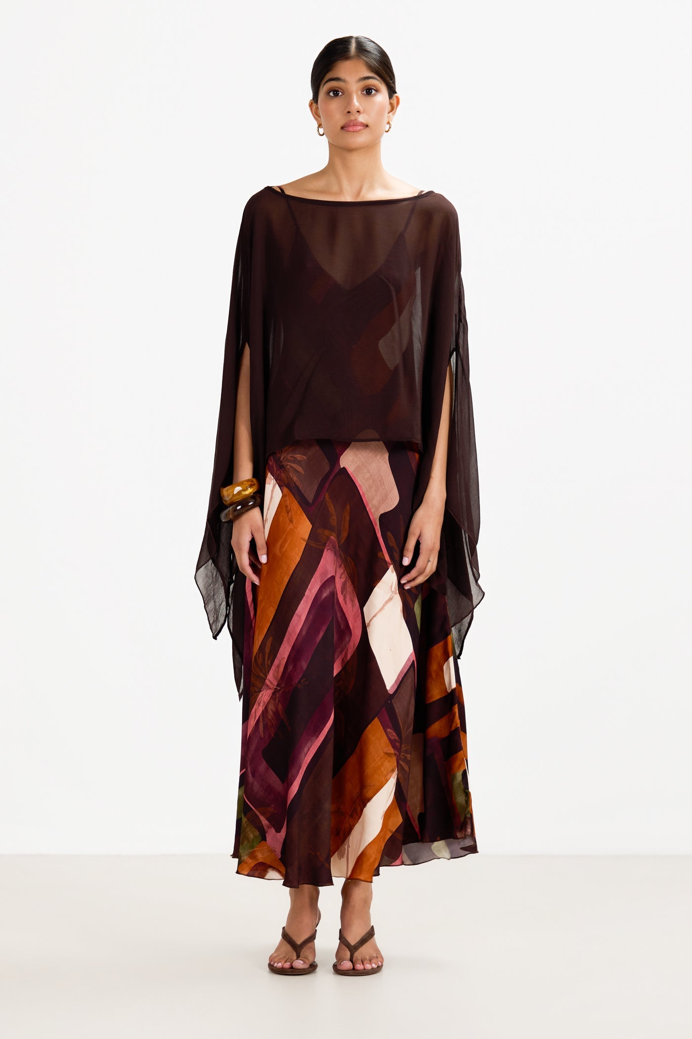 Anne Slip Dress | Sunset Geo