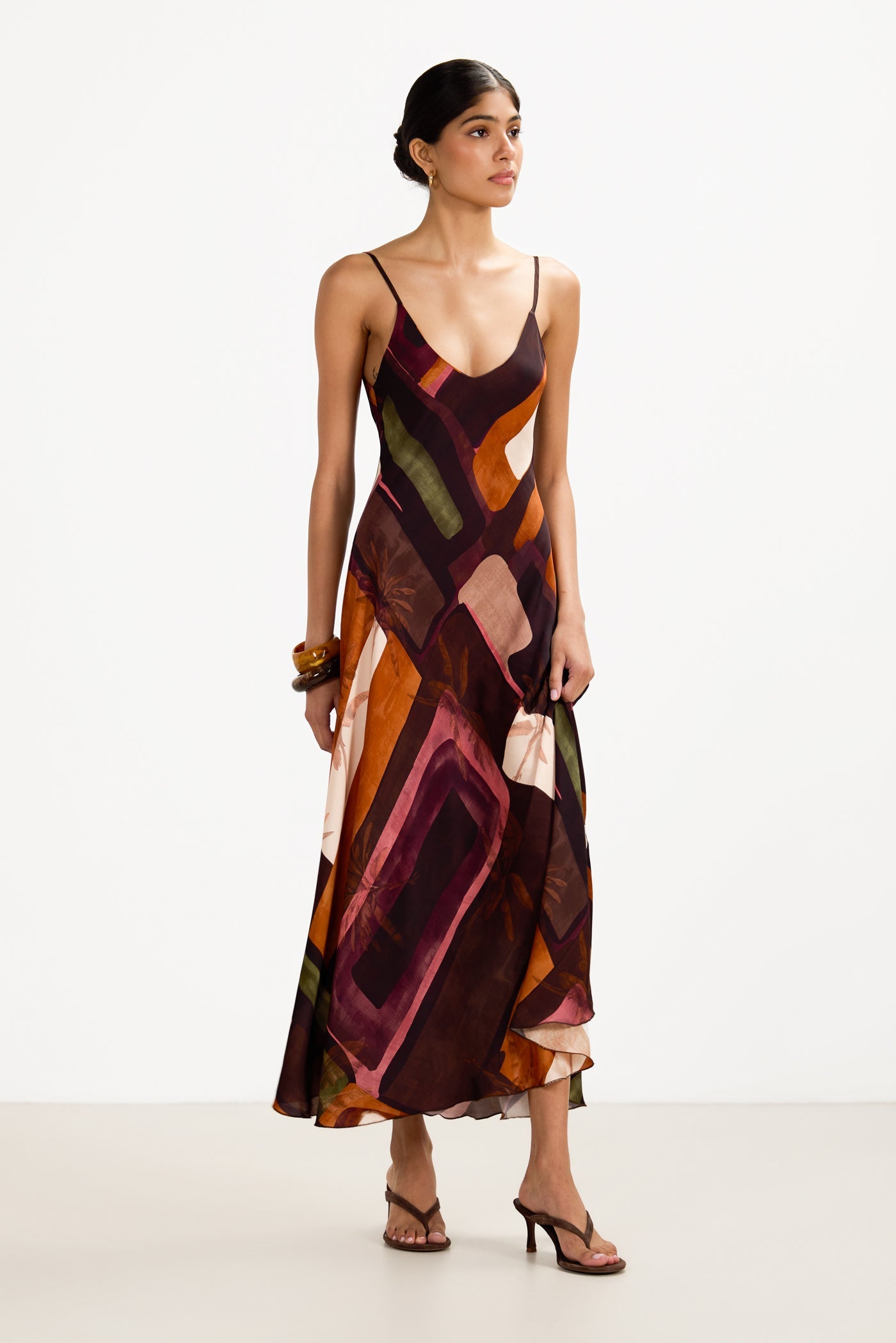 Anne Slip Dress | Sunset Geo