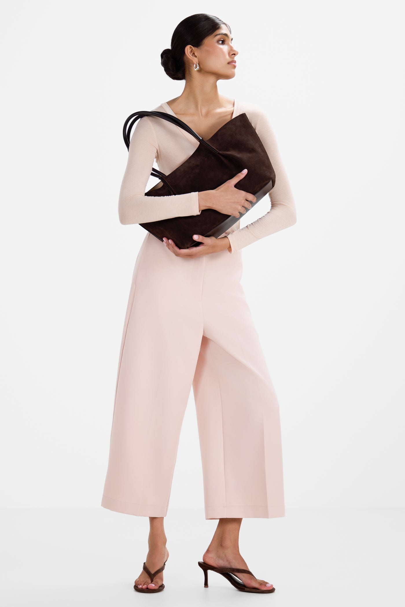 Spencer Tailored Elastic Waist Trousers | Dusty Pink