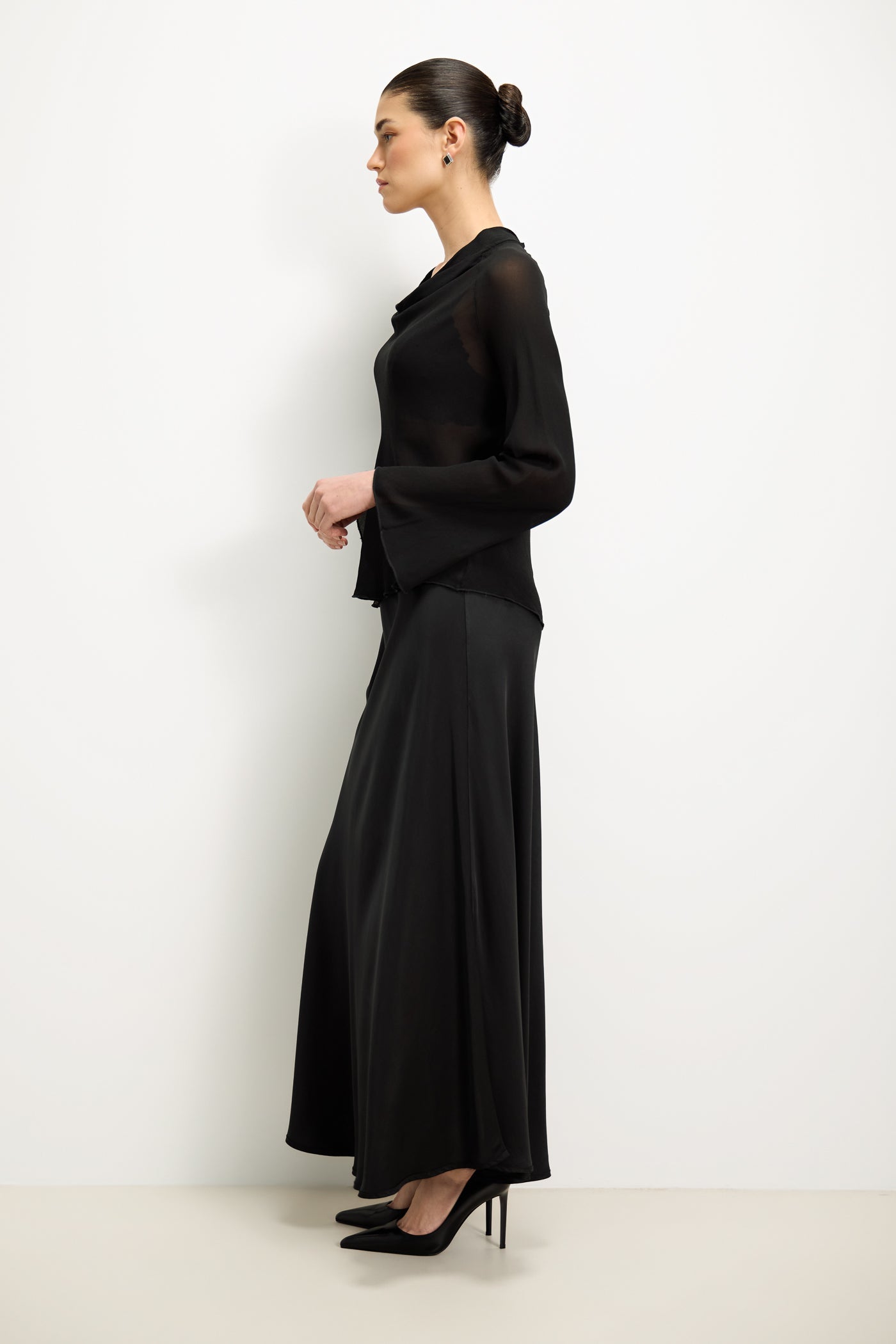 Serafina Chiffon Blouse | Black