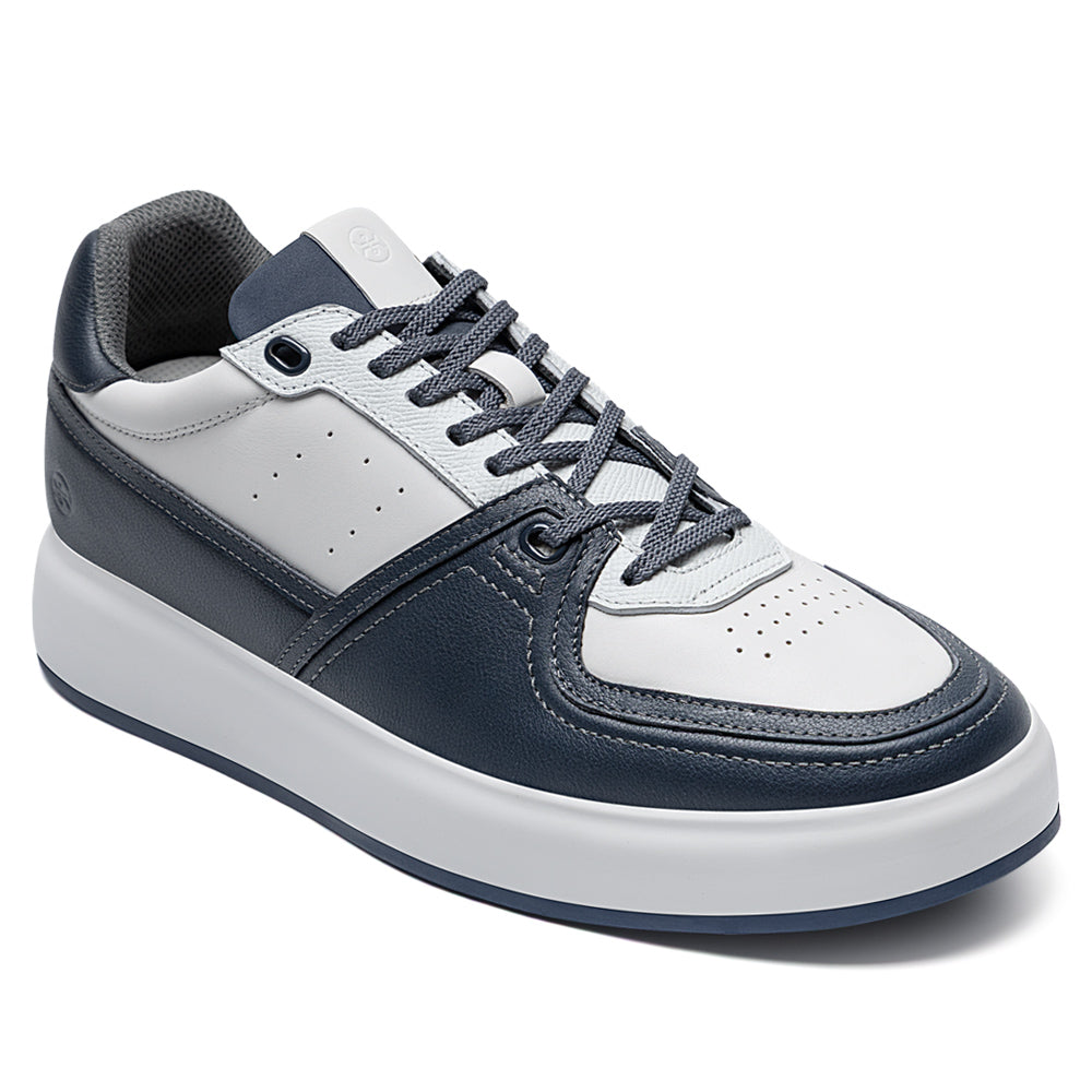 7CM / 2.76 Inches CMR CHAMARIPA Wide Width Elevator Sneakers - Blue Casual Taller Shoes