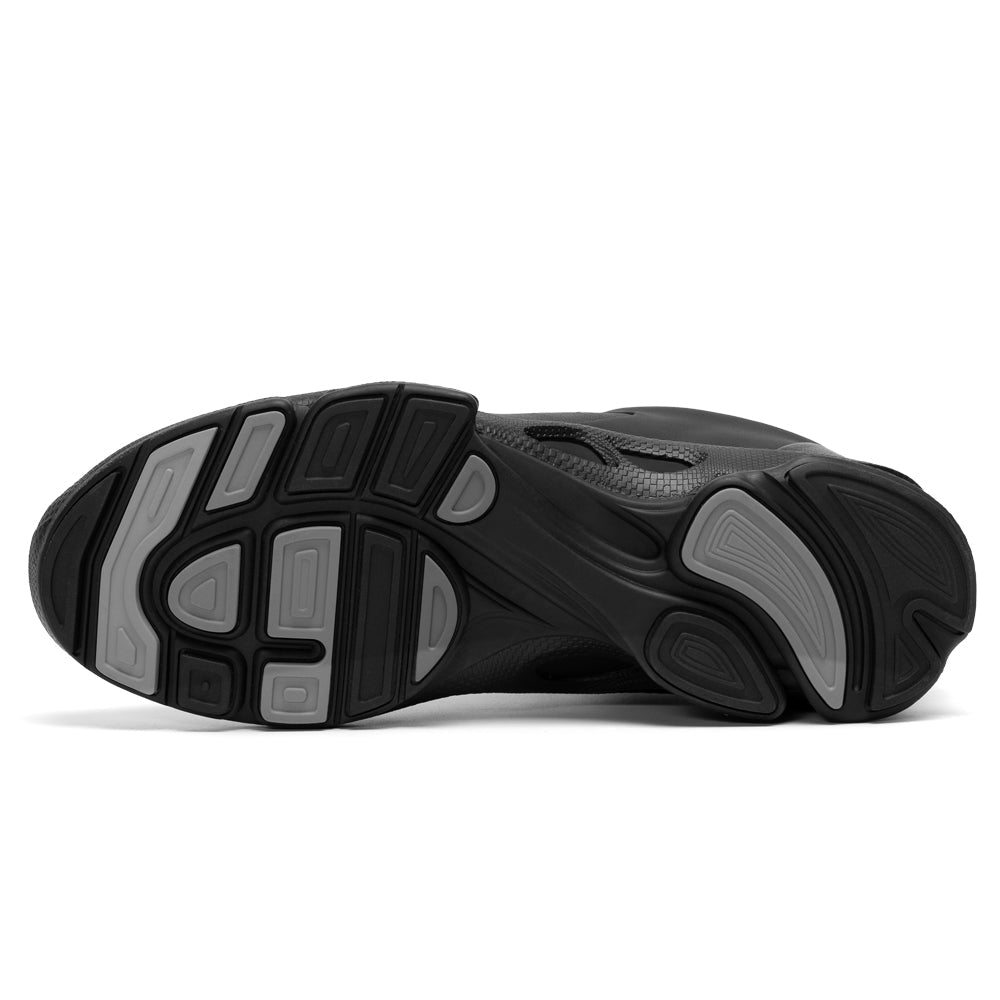 7CM / 2.76 Inches CMR CHAMARIPA Hiking Height Increasing Shoes - Black Outdoor Sneakers