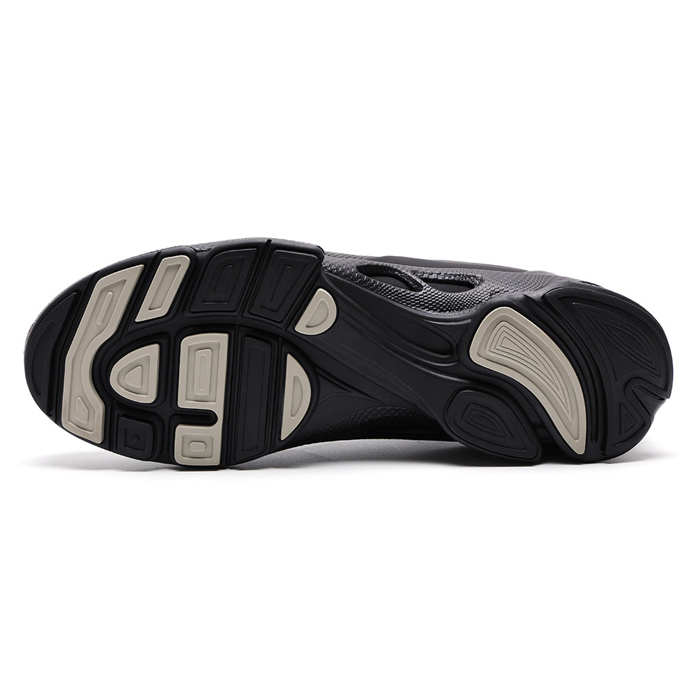 7 CM / 2.76 Inches CMR CHAMARIPA Mens Shoes That Make You Taller | Black Leather Breathable Athletic Shoes