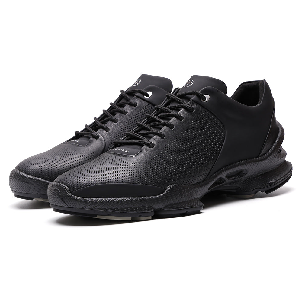7 CM / 2.76 Inches CMR CHAMARIPA Mens Shoes That Make You Taller | Black Leather Breathable Athletic Shoes