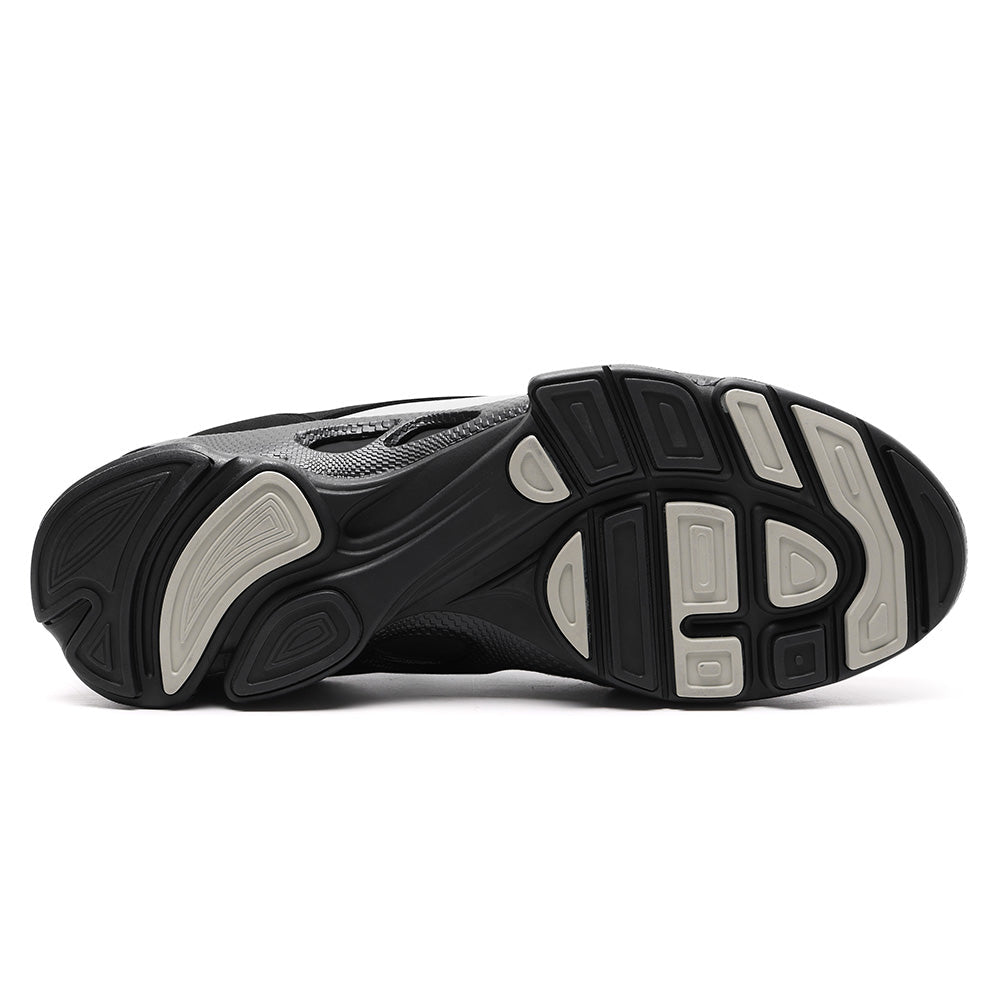 7CM / 2.76 Inches CMR CHAMARIPA Men's Hidden Height Increasing Shoes - Black Sneakers That Make You Taller