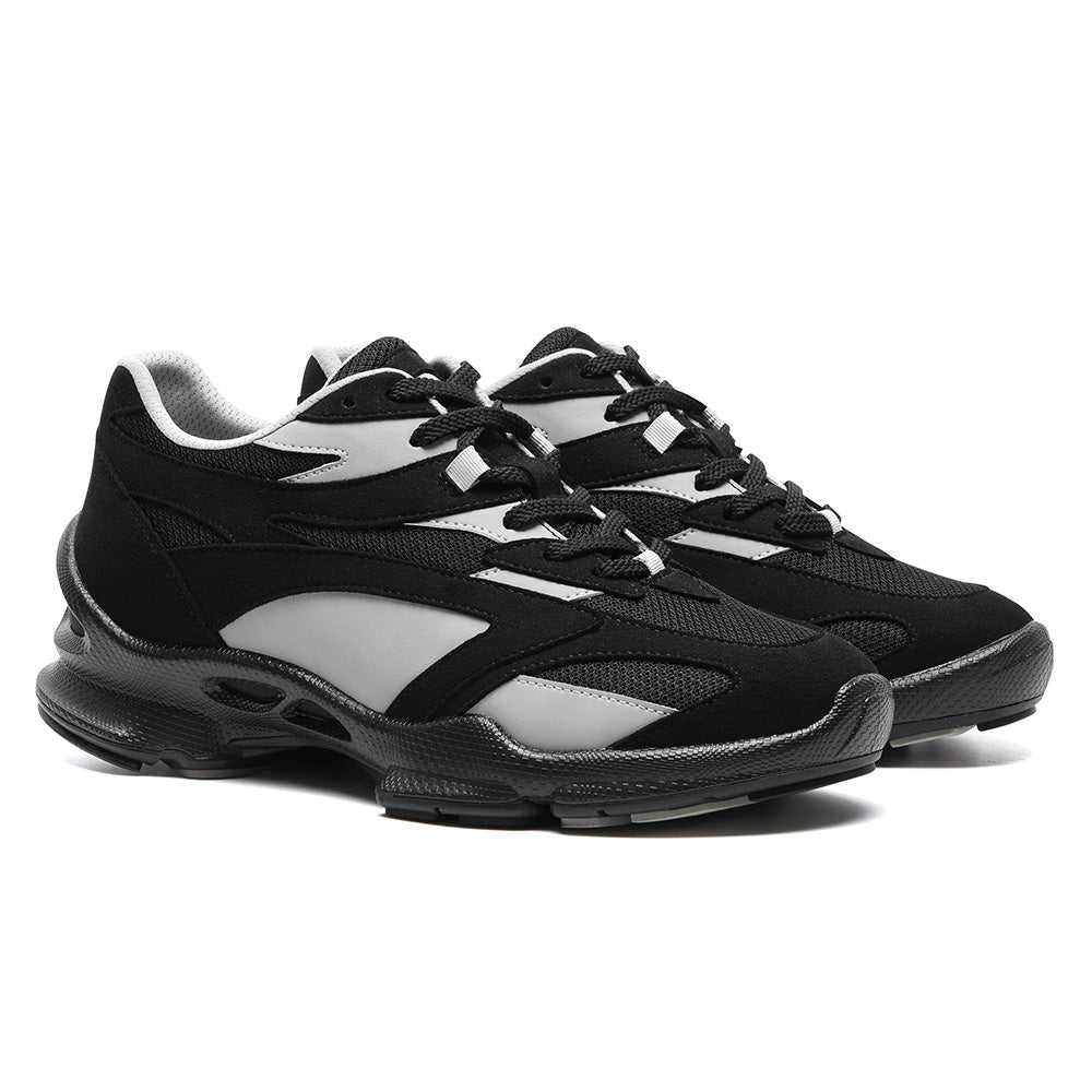 7CM / 2.76 Inches CMR CHAMARIPA Men's Hidden Height Increasing Shoes - Black Sneakers That Make You Taller