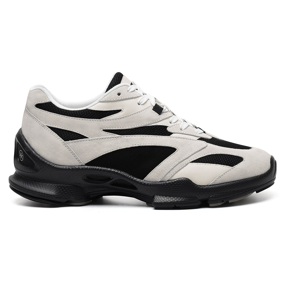 7CM / 2.76 Inches CMR CHAMARIPA Men's Invisible Height Increase Shoes - Beige Sneakers That Make You Taller