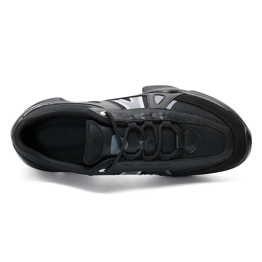 8CM / 3.15 Inches CMR CHAMARIPA Invisible Height Increase Shoes | White Soft Leather Casual Sneakers