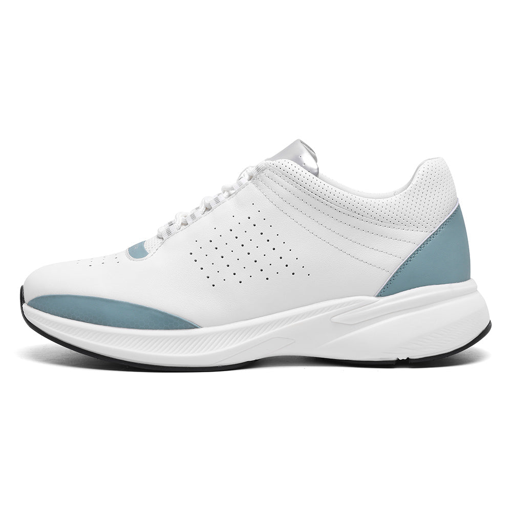 7CM / 2.76 inches CMR CHAMARIPA elevator sneakers - height enhancing shoes - casual men's white sneakers