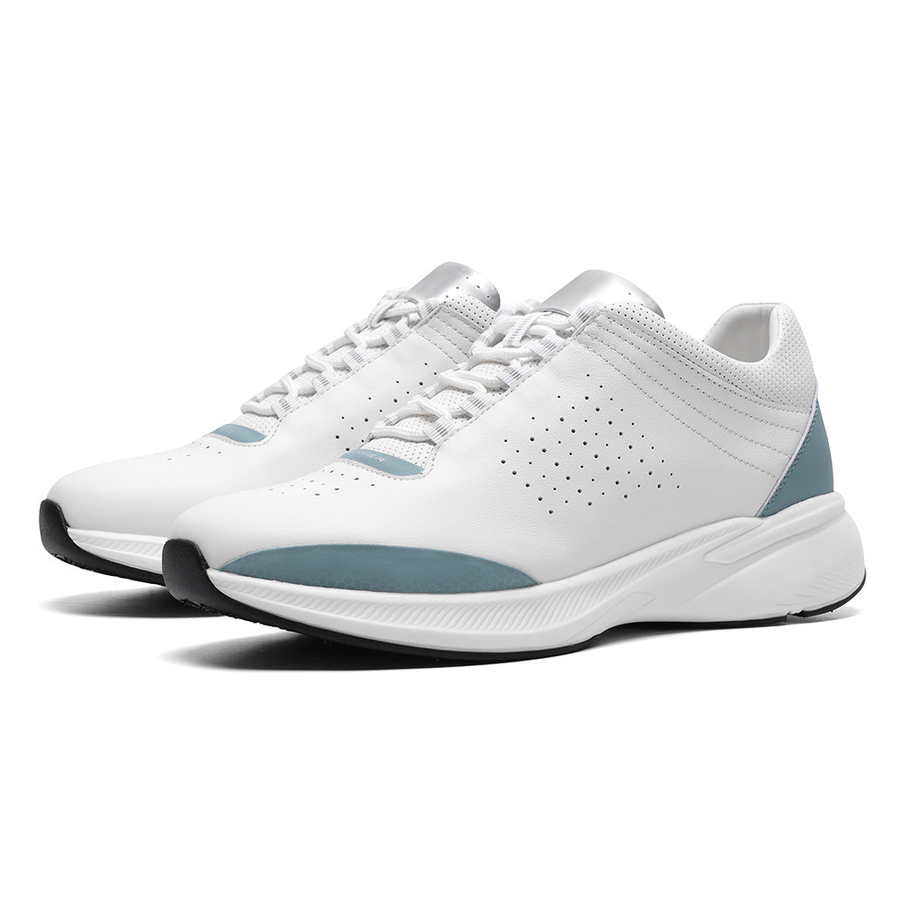 7CM / 2.76 inches CMR CHAMARIPA elevator sneakers - height enhancing shoes - casual men's white sneakers