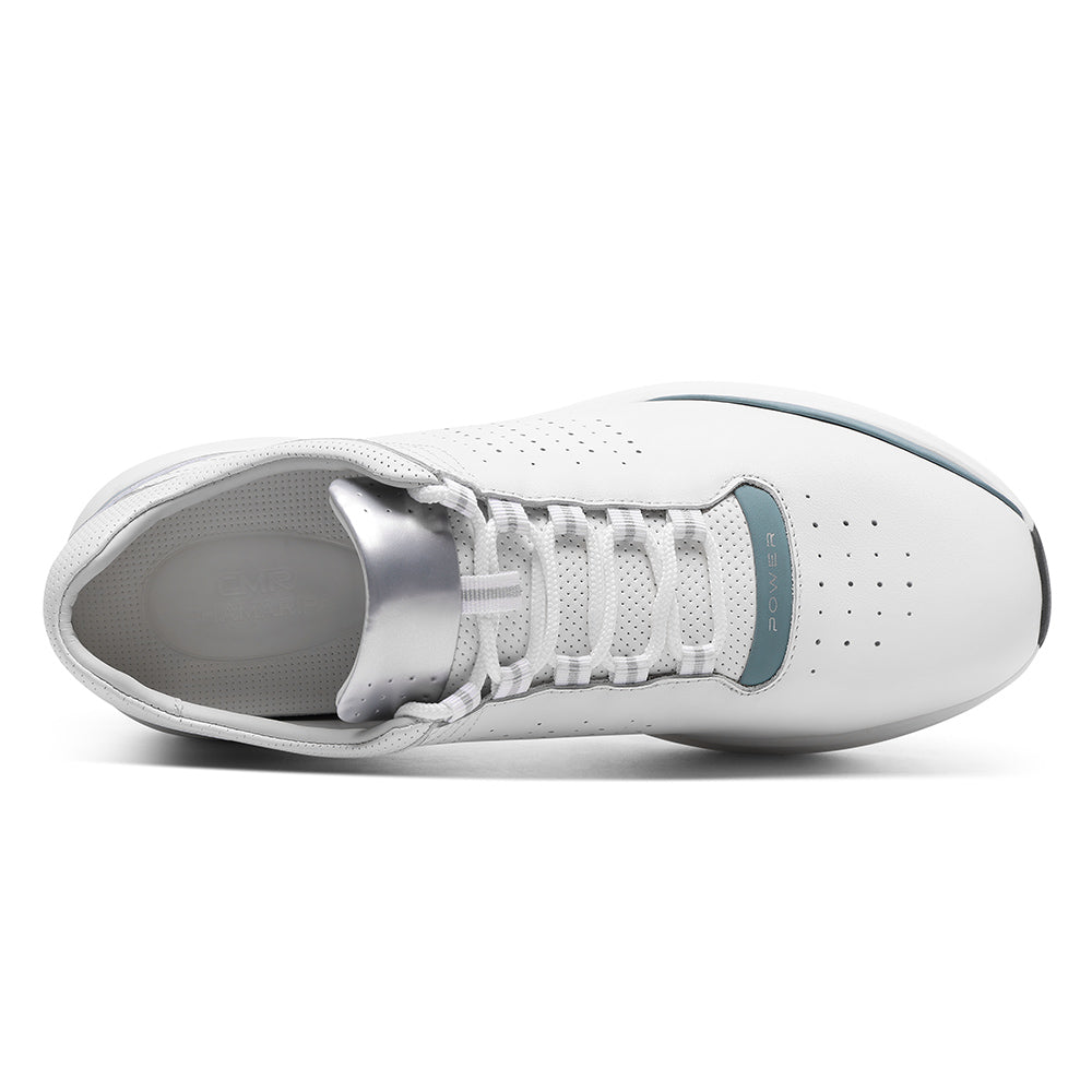 7CM / 2.76 inches CMR CHAMARIPA elevator sneakers - height enhancing shoes - casual men's white sneakers