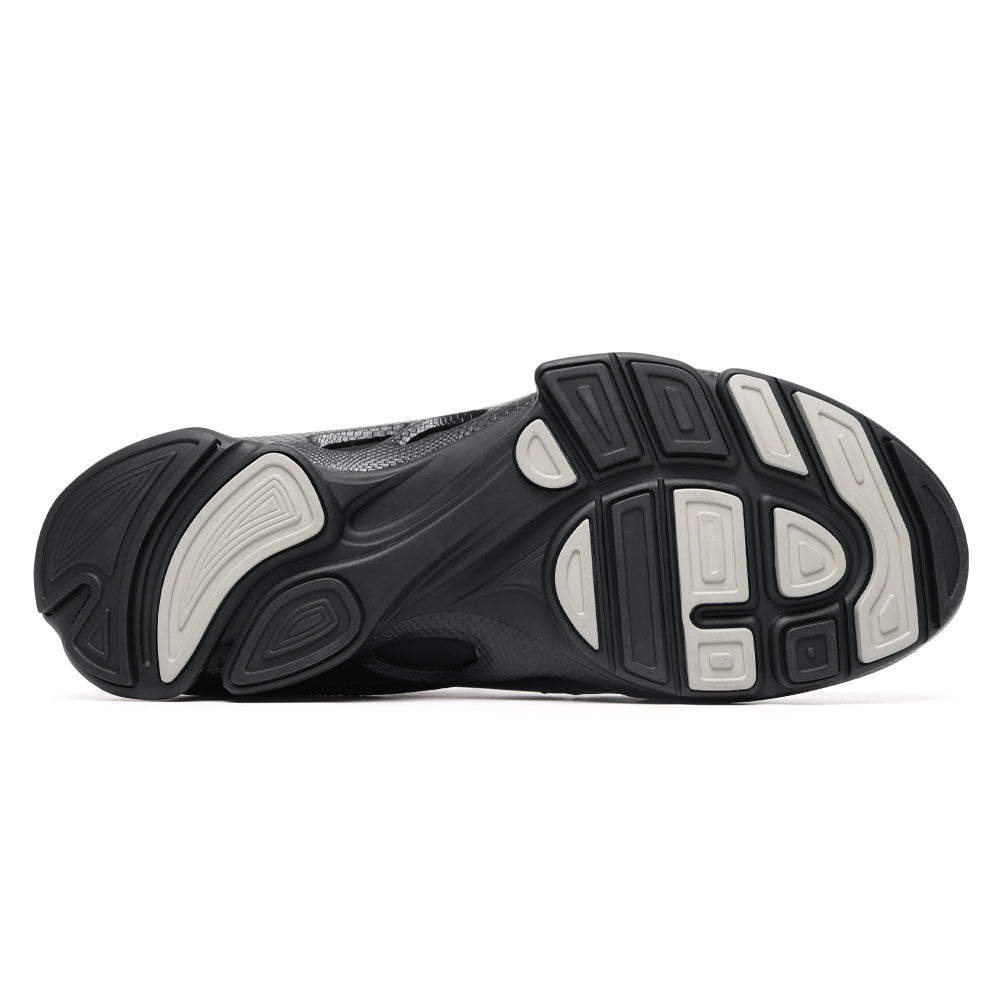 7CM / 2.76 Inches CMR CHAMARIPA Elevator Shoes For Men - Black Leather Sneakers That Make You Taller