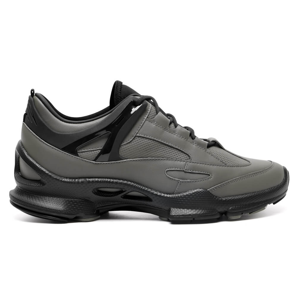 7CM / 2.76 Inches CMR CHAMARIPA Elevator Sneakers For Men - Gray Leather Hidden High Heel Shoes
