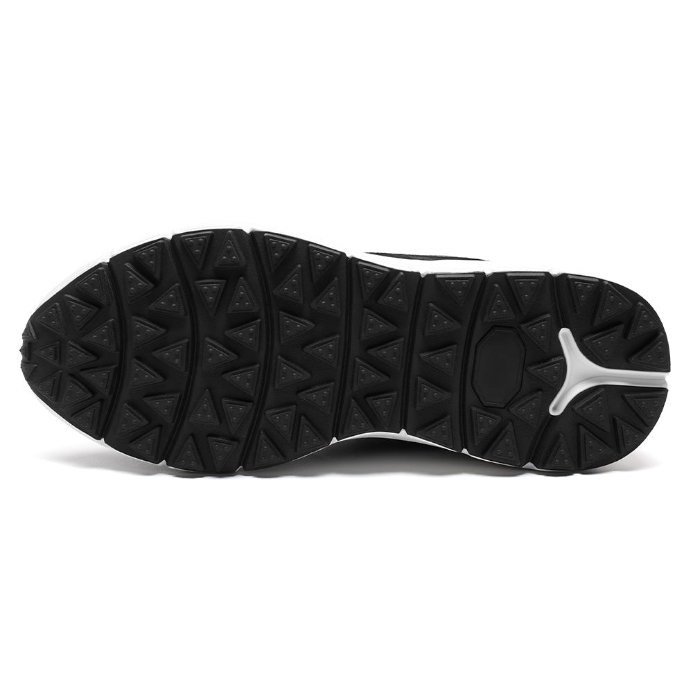 7CM / 2.76 Inches CMR CHAMARIPA Men’s Elevator Sneakers | Black Mesh & Suede Sport Shoes