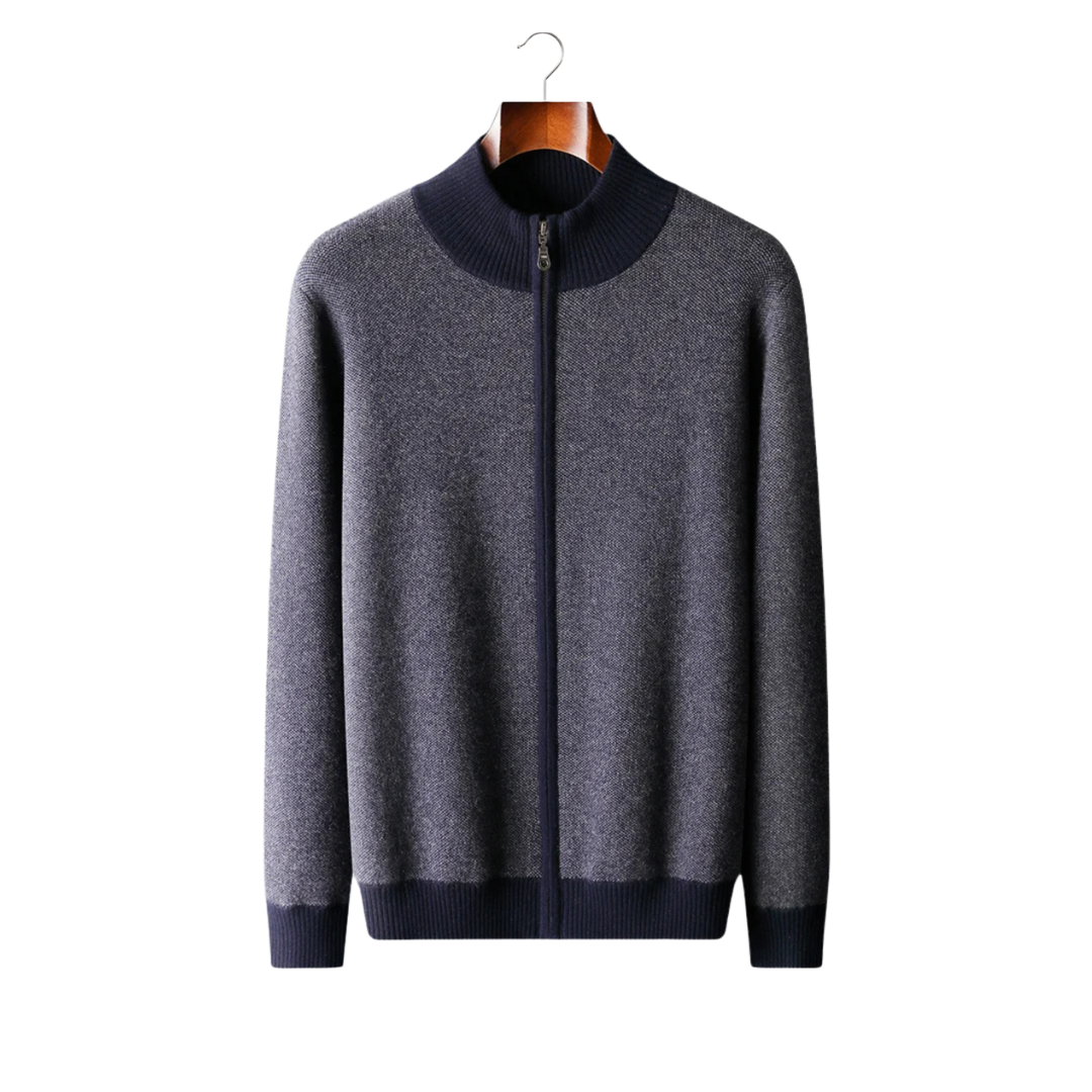 Cavallo Cashmere Jacquard Zip Cardigan