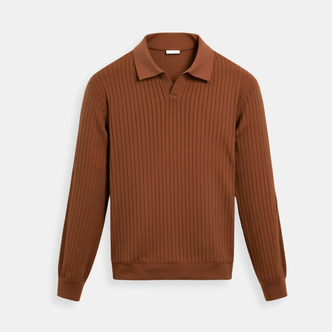 Cavallo Striped Long Sleeve Polo