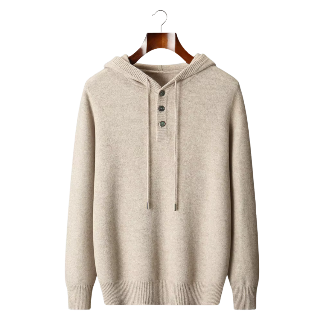 Cavallo  WOOL BUTTON HOODIE