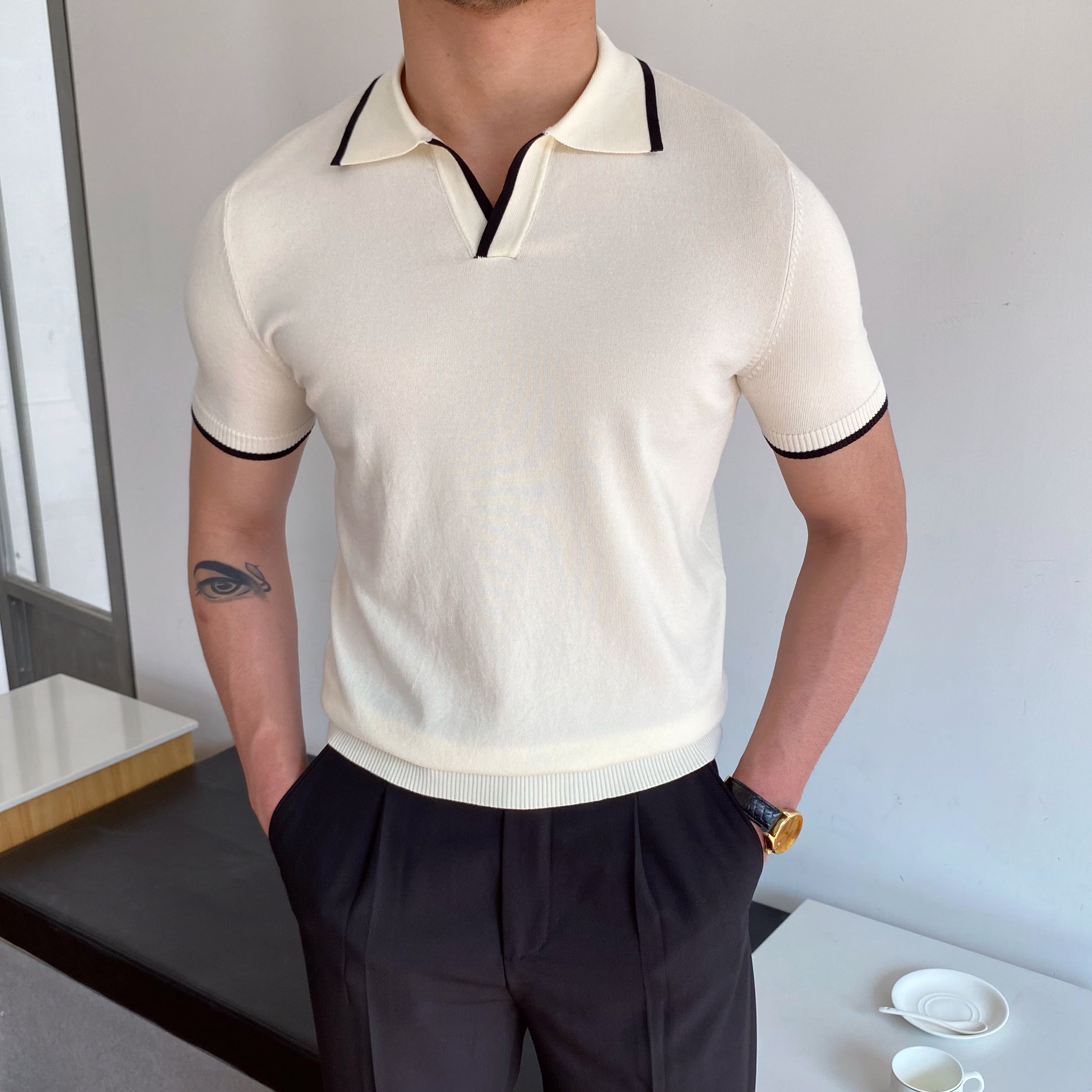 Yacht Belmont Weekend Contrast Piping Polo