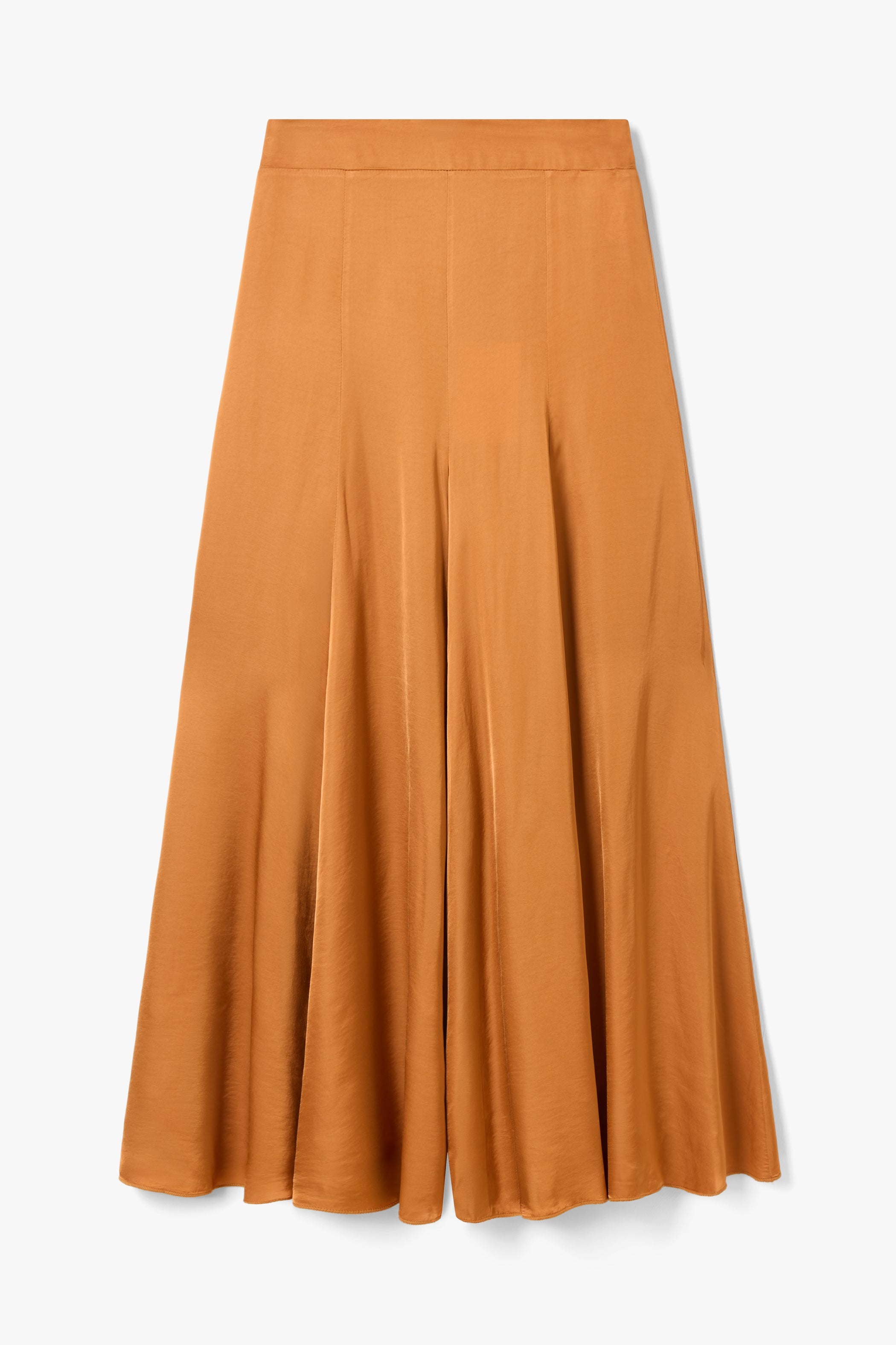 Gigi Satin Trousers | Sunset Orange