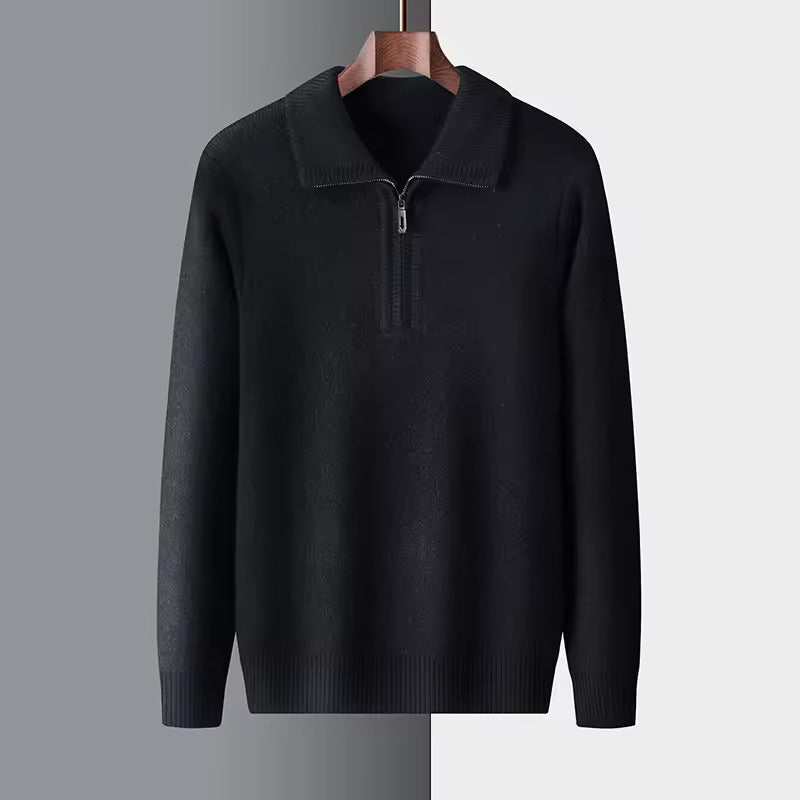 CASHMERE QUATER ZIP SWEATER