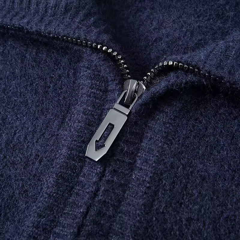 CASHMERE QUATER ZIP SWEATER