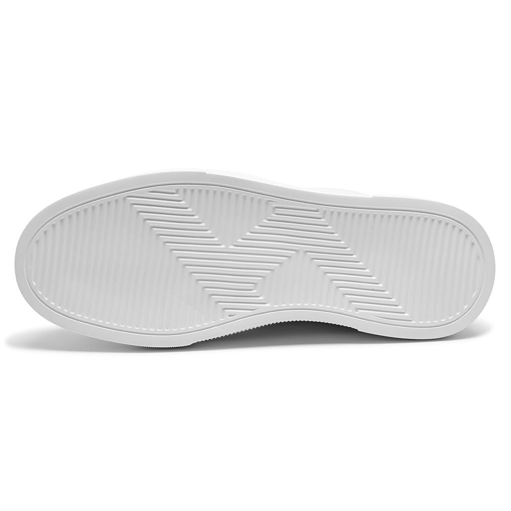 10 CM / 3.94 Inches CMR CHAMARIPA Sneakers That Add Height For Men | Soft Leather Off-White High-Top Sneakers