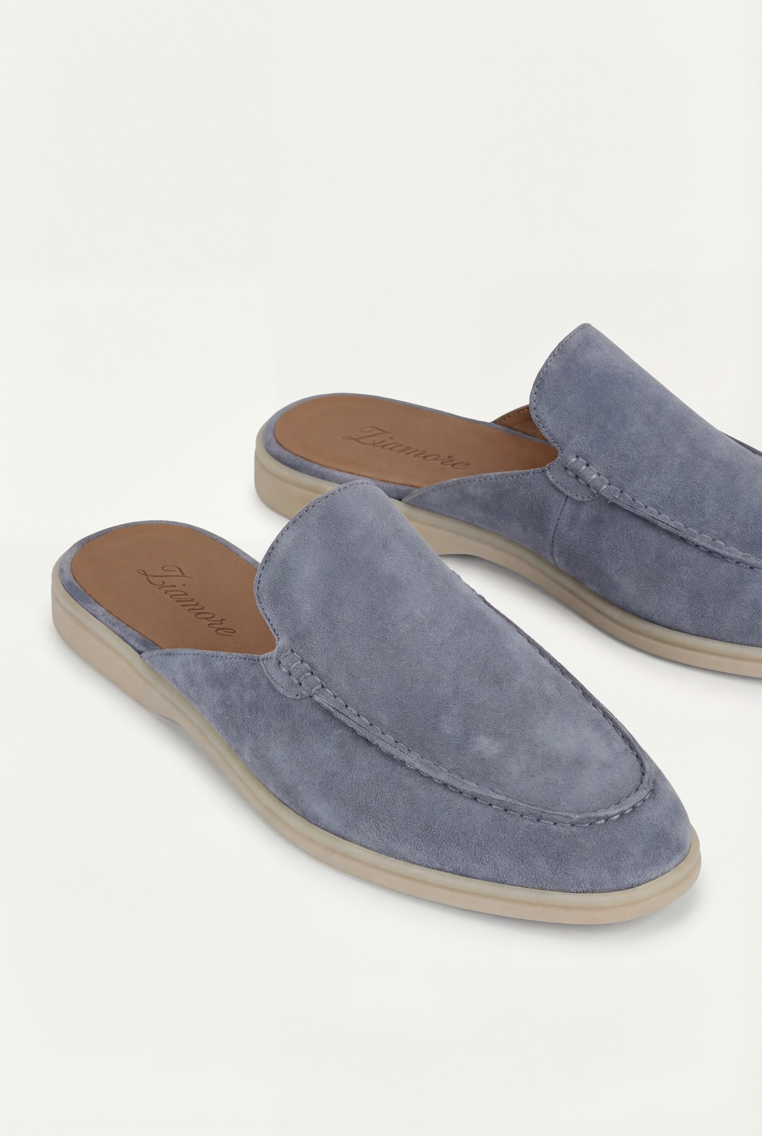 Yacht Suede Mule Baby Blue