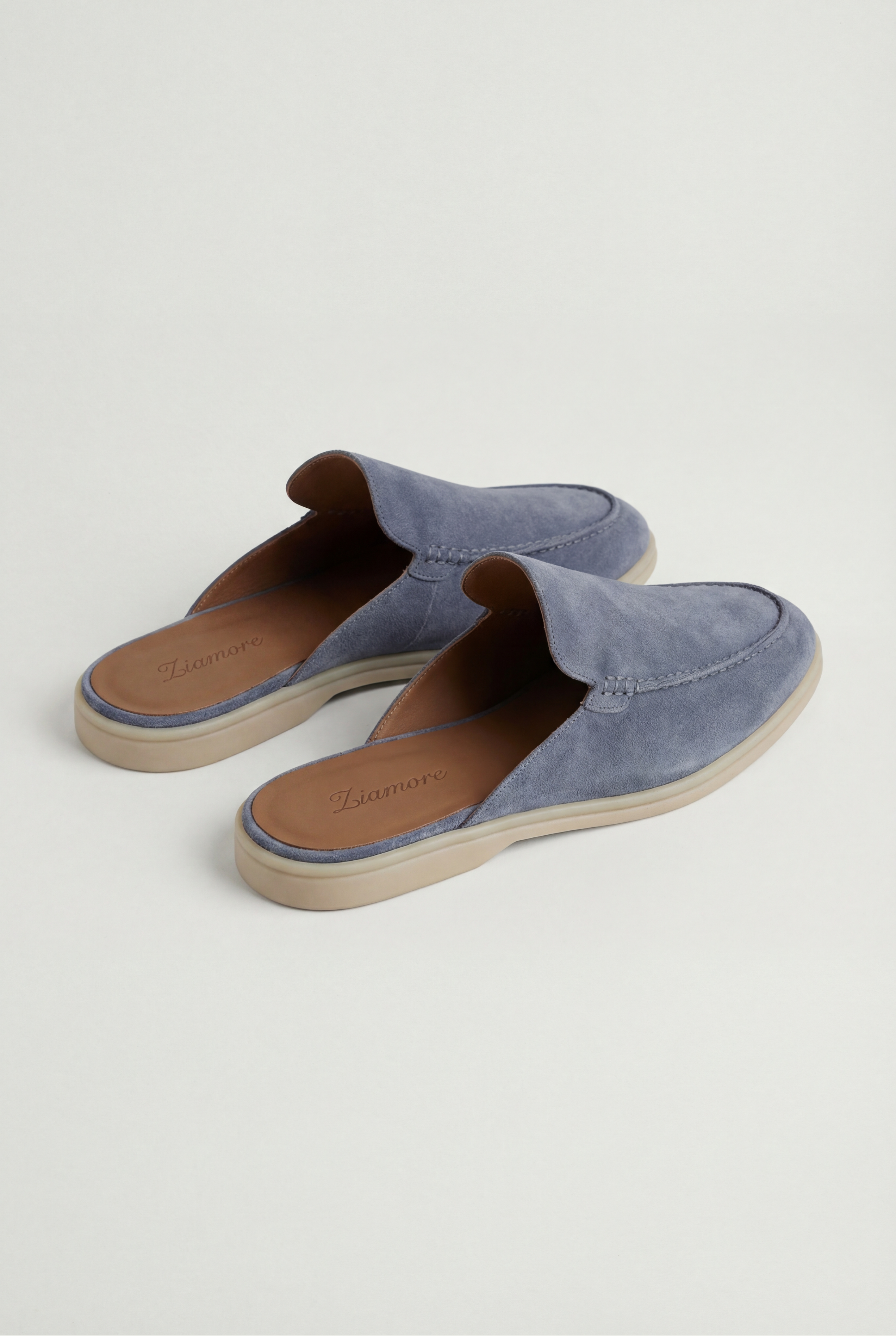 Yacht Suede Mule Baby Blue