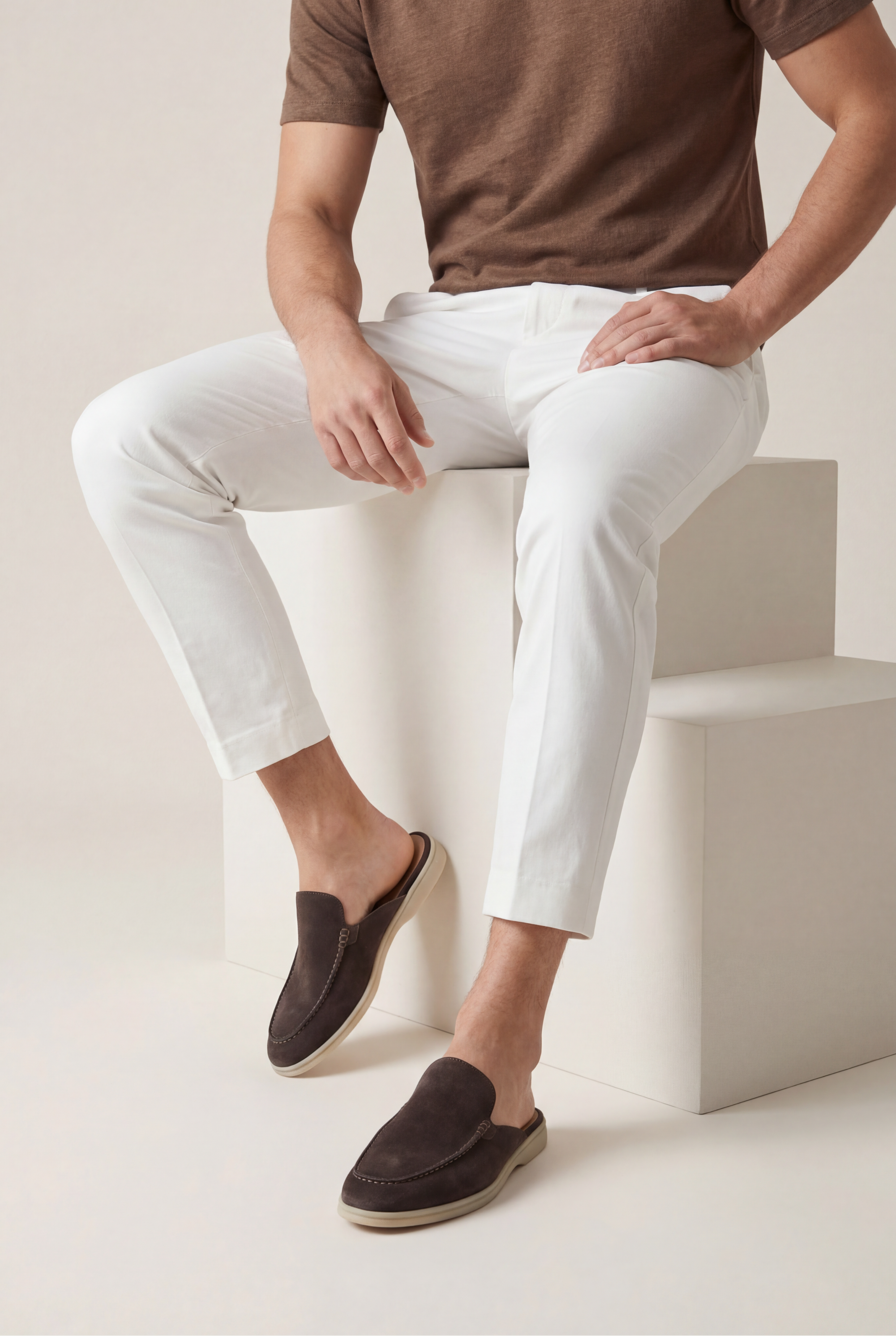 Yacht Suede Mule Brown