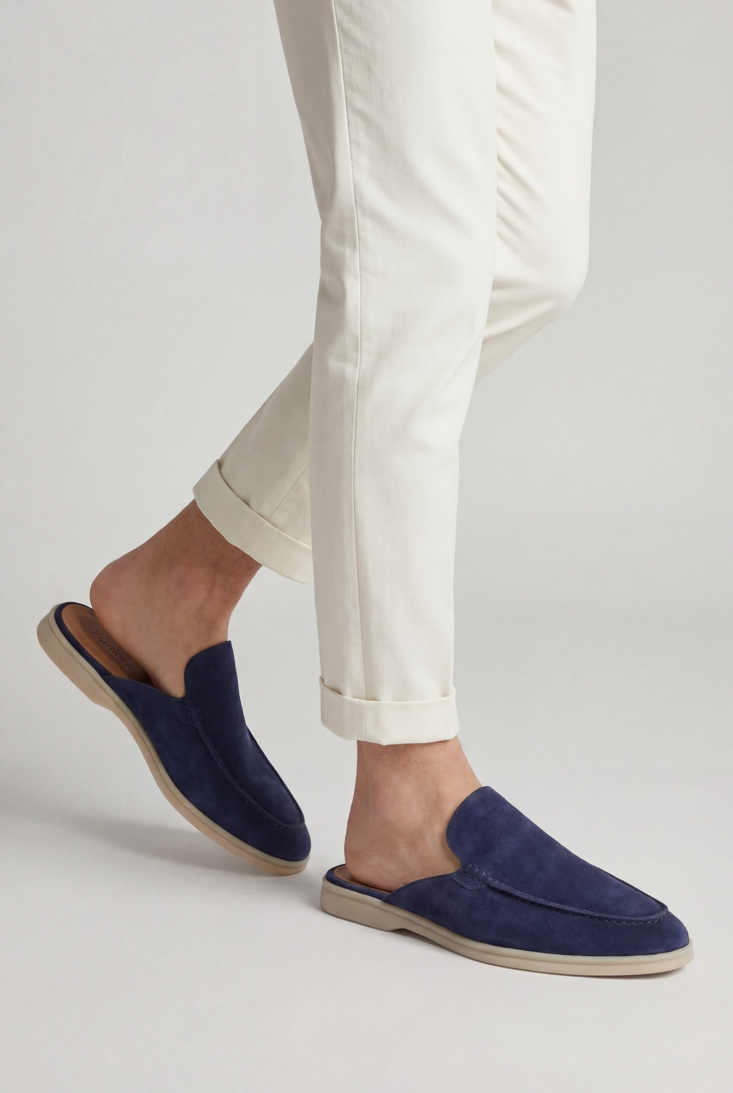 Yacht Suede Mule Navy Blue